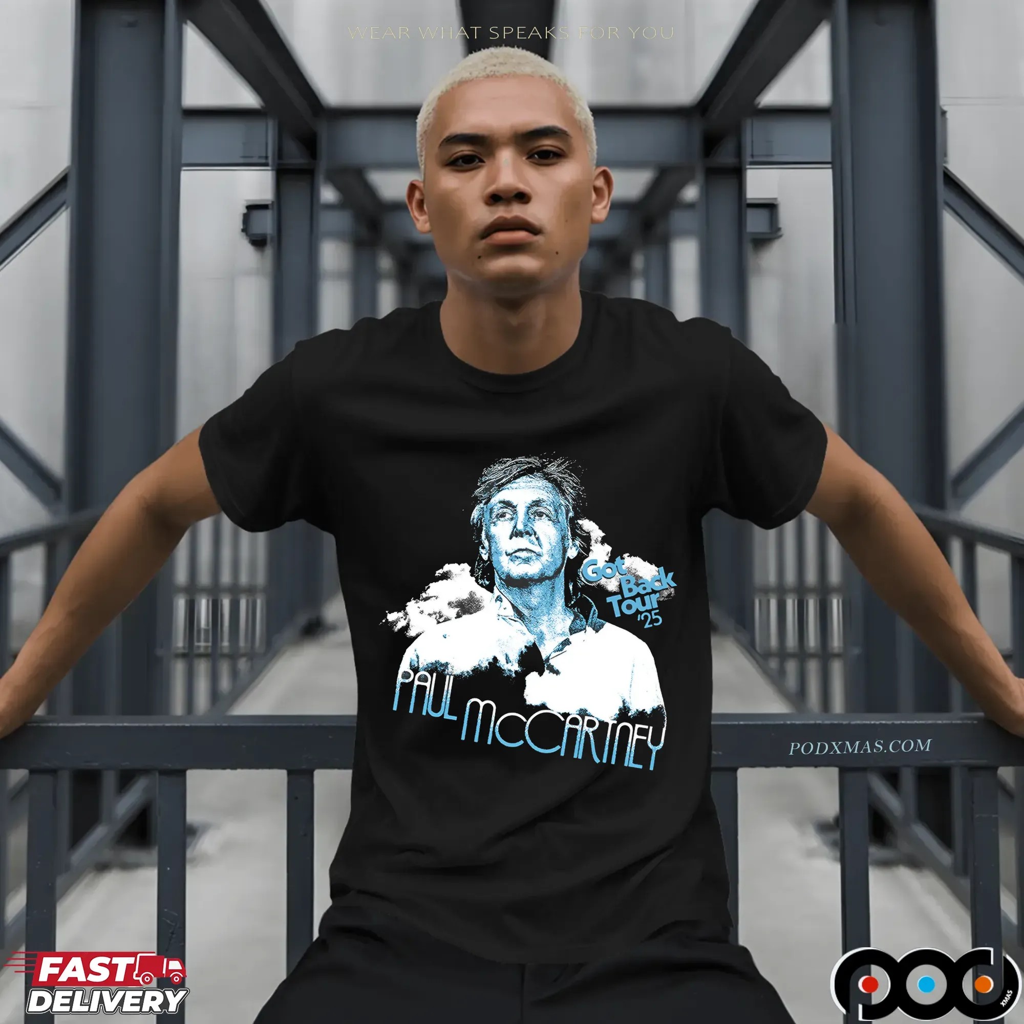 Paul McCartney Got Back 2025 Tour Graphic Portrait T Shirt