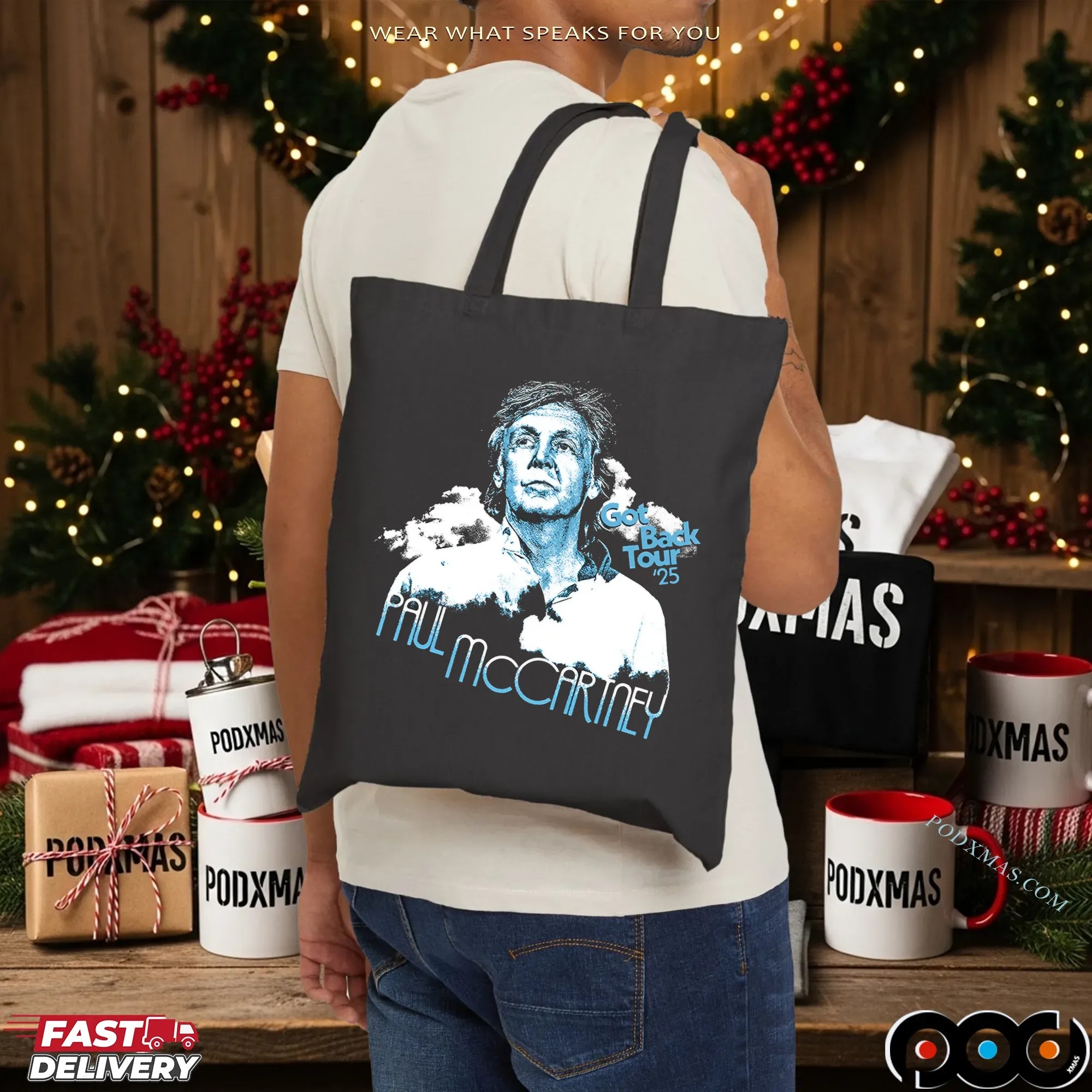 Paul McCartney Got Back 2025 Tour Graphic Portrait T Shirt