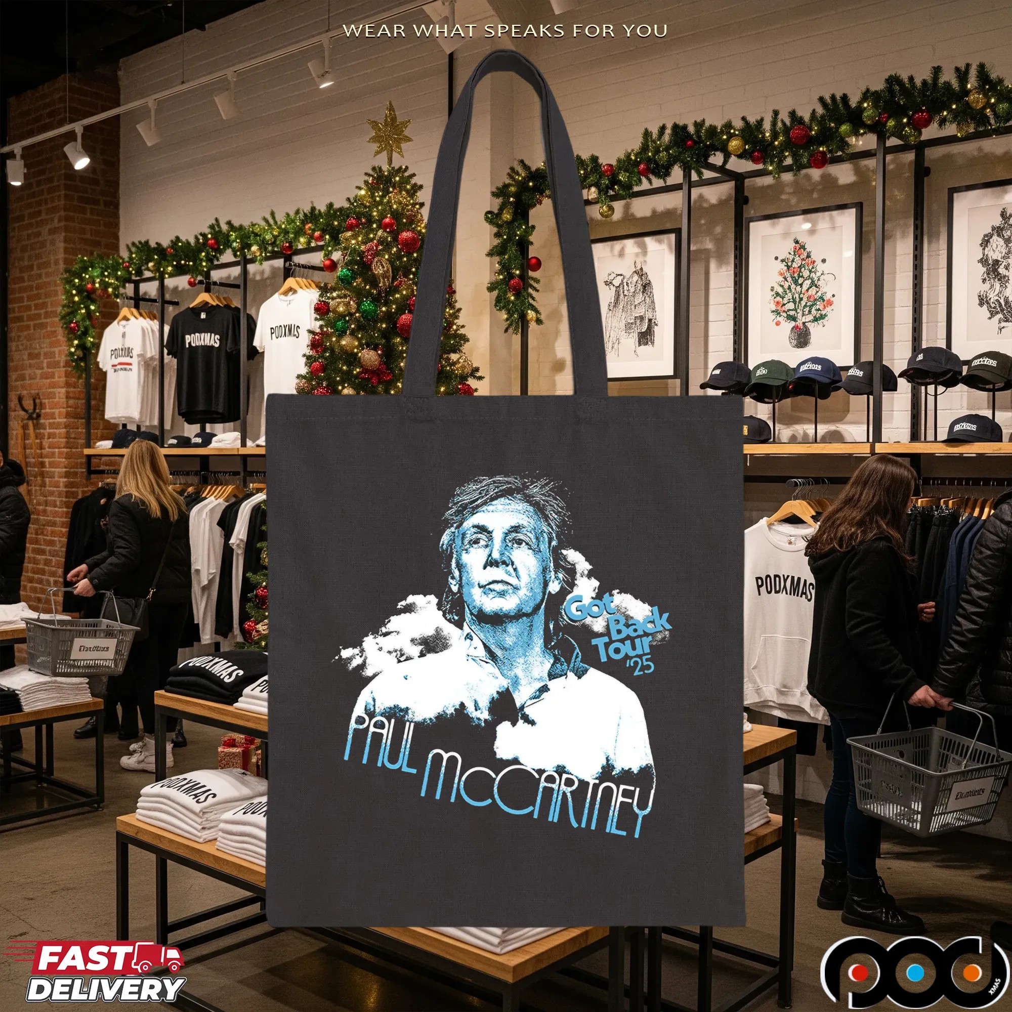 Paul McCartney Got Back 2025 Tour Graphic Portrait T Shirt