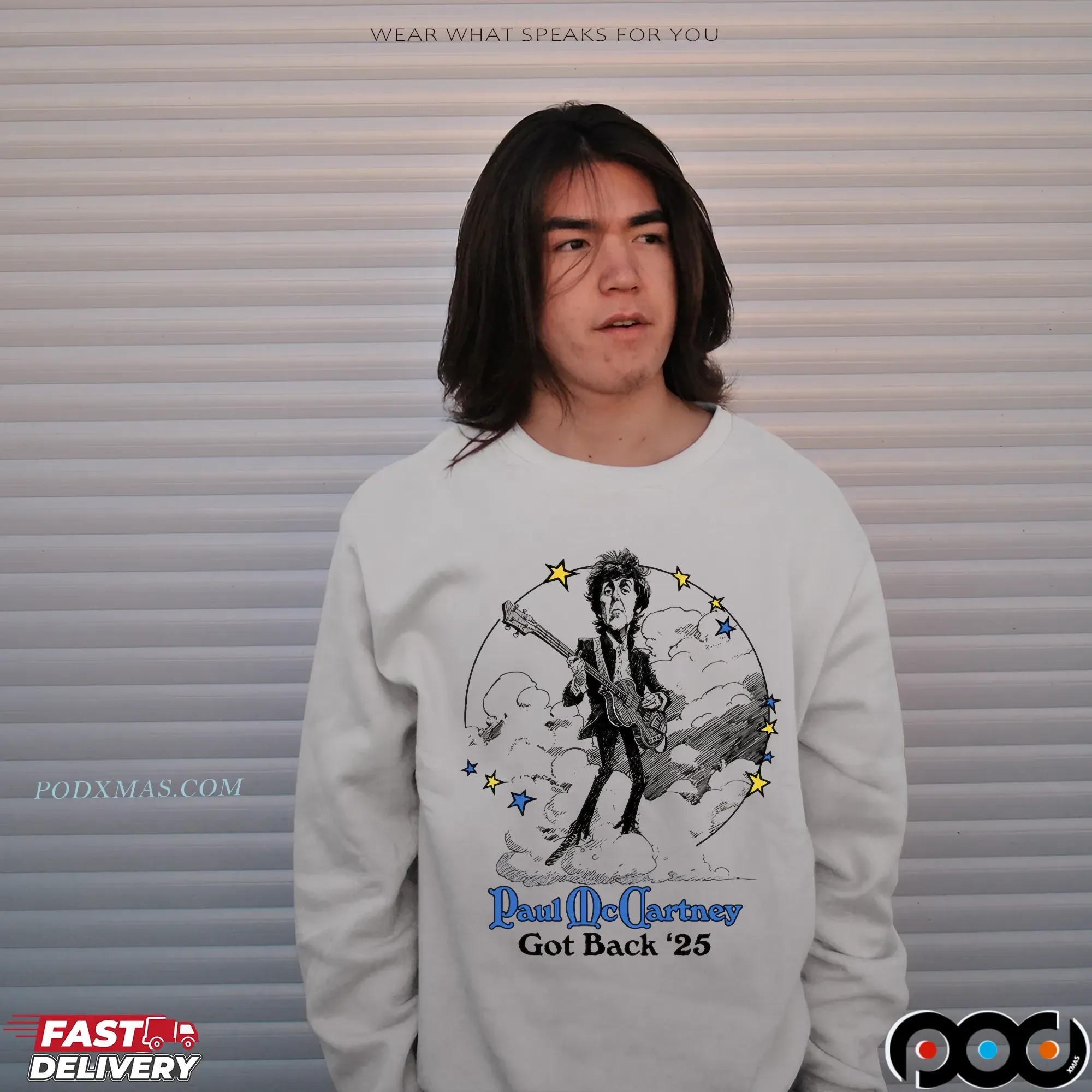 Paul McCartney Got Back Floral Tour 2025 Cartoon T Shirt