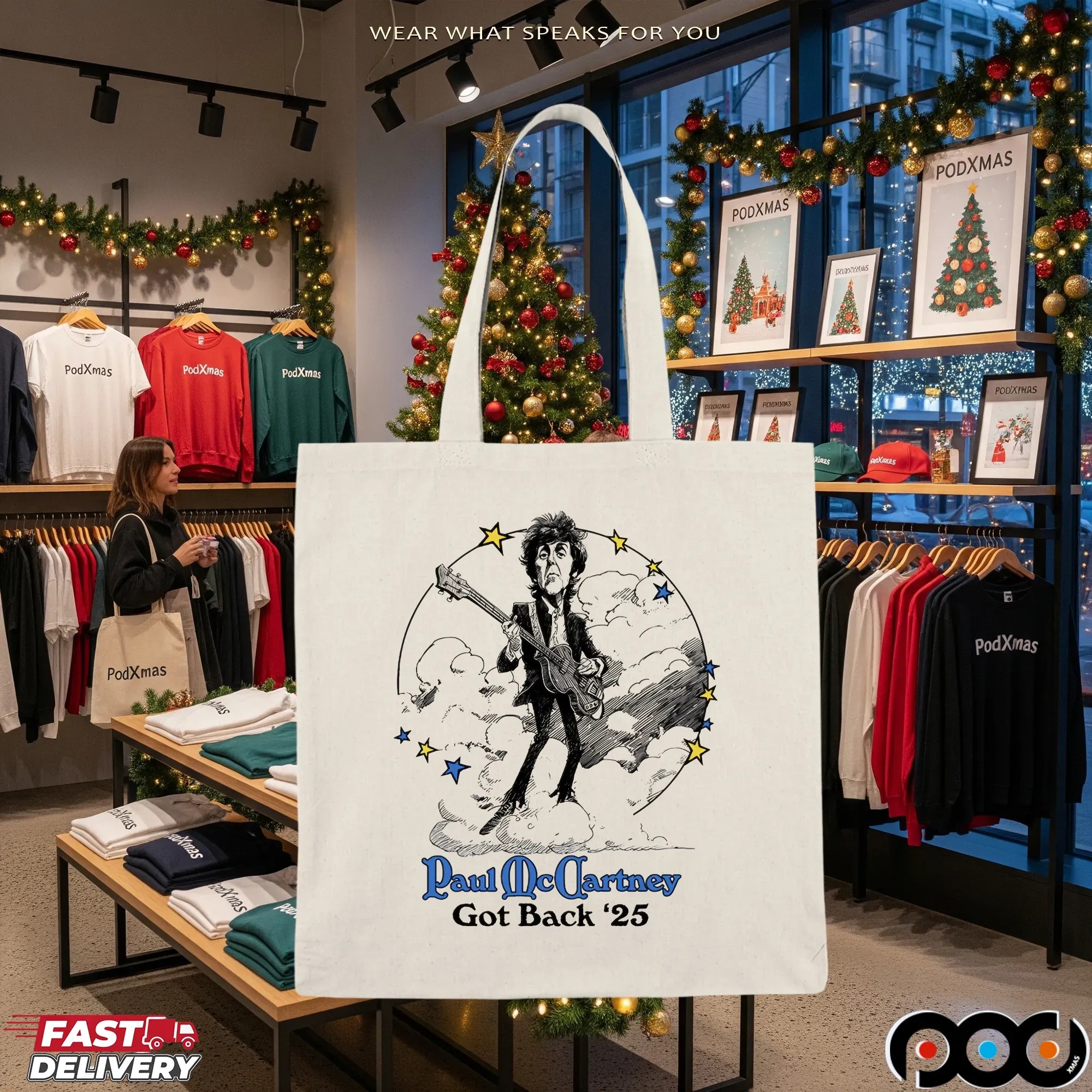 Paul McCartney Got Back Floral Tour 2025 Cartoon T Shirt