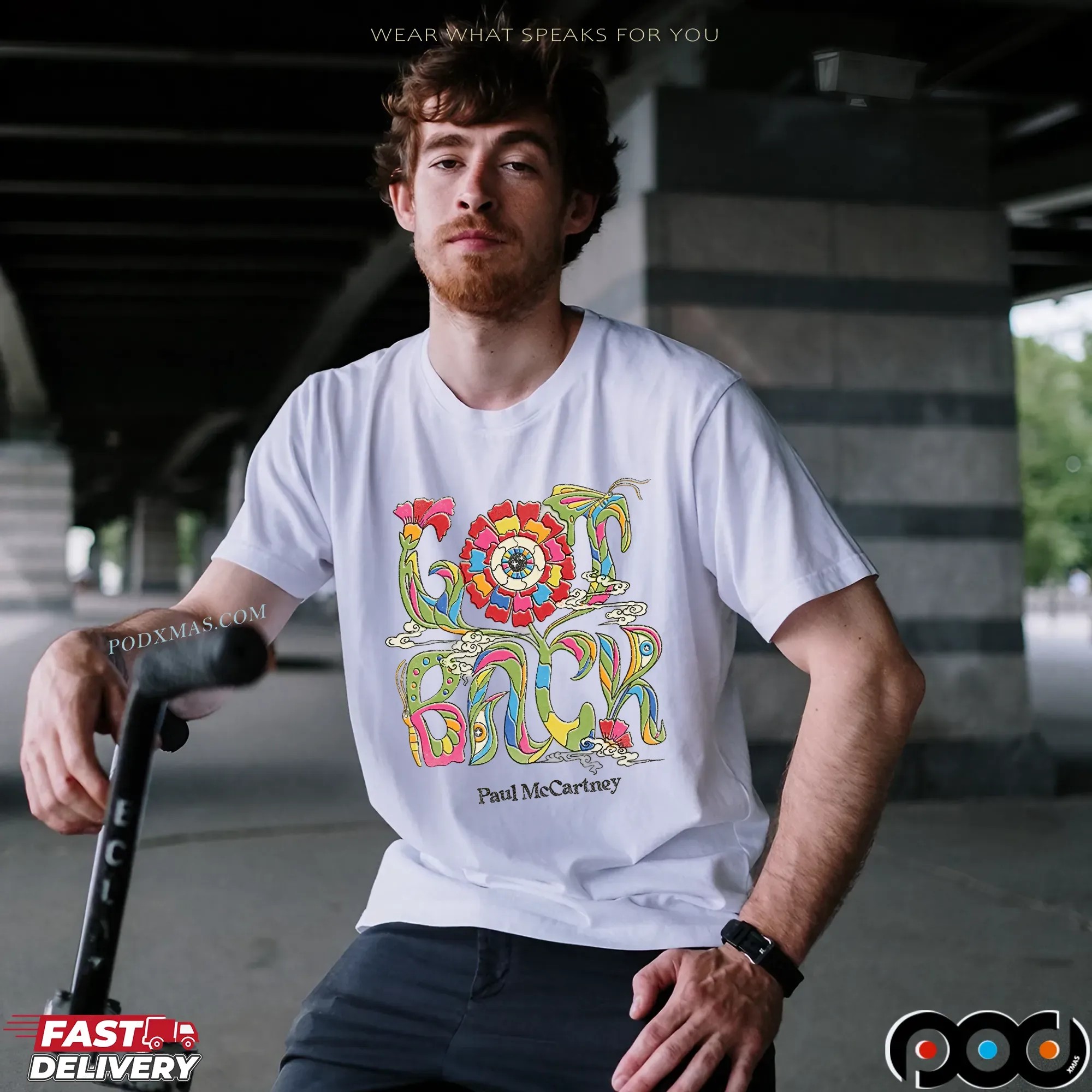 Paul McCartney Got Back Floral Tour 2025 T Shirt