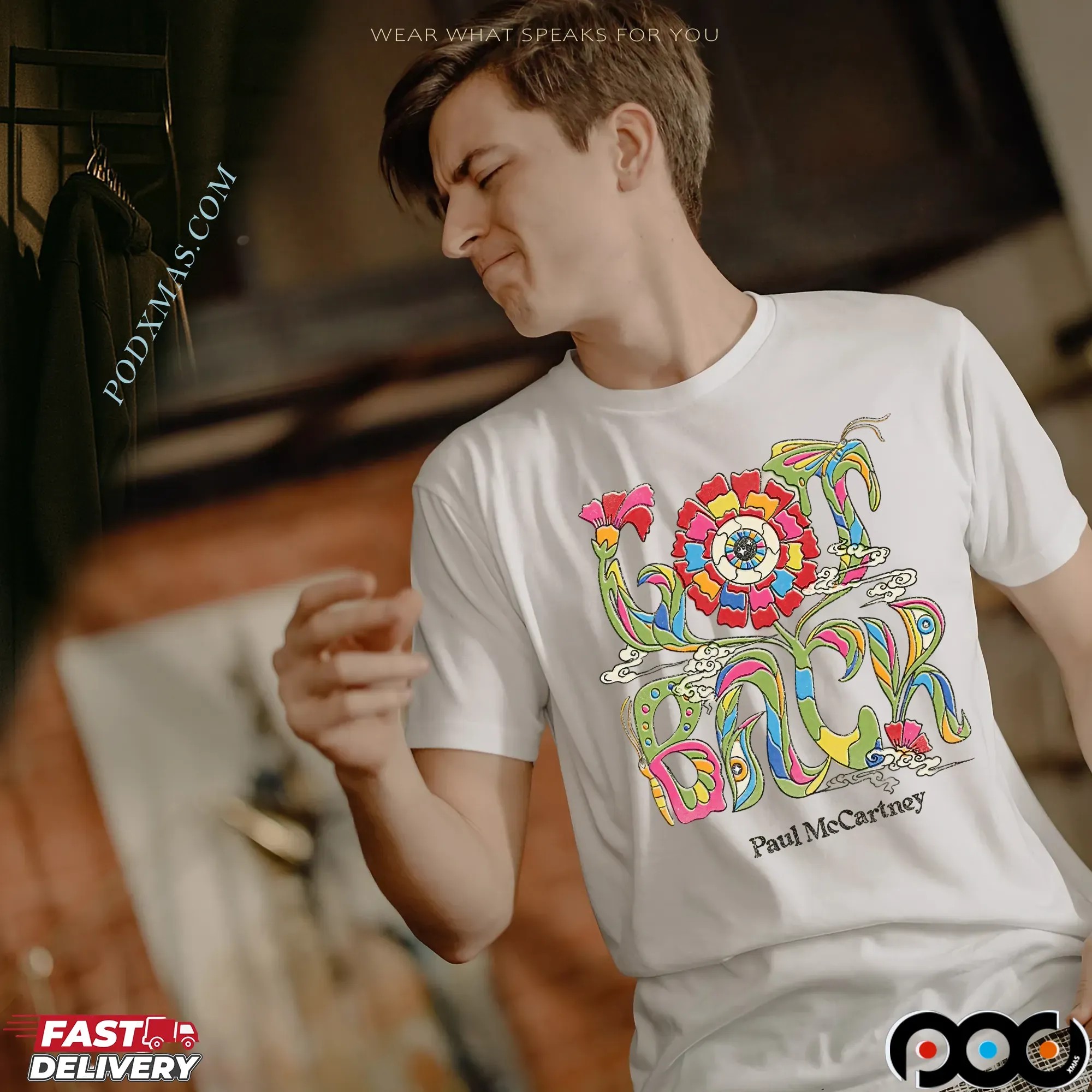 Paul McCartney Got Back Floral Tour 2025 T Shirt
