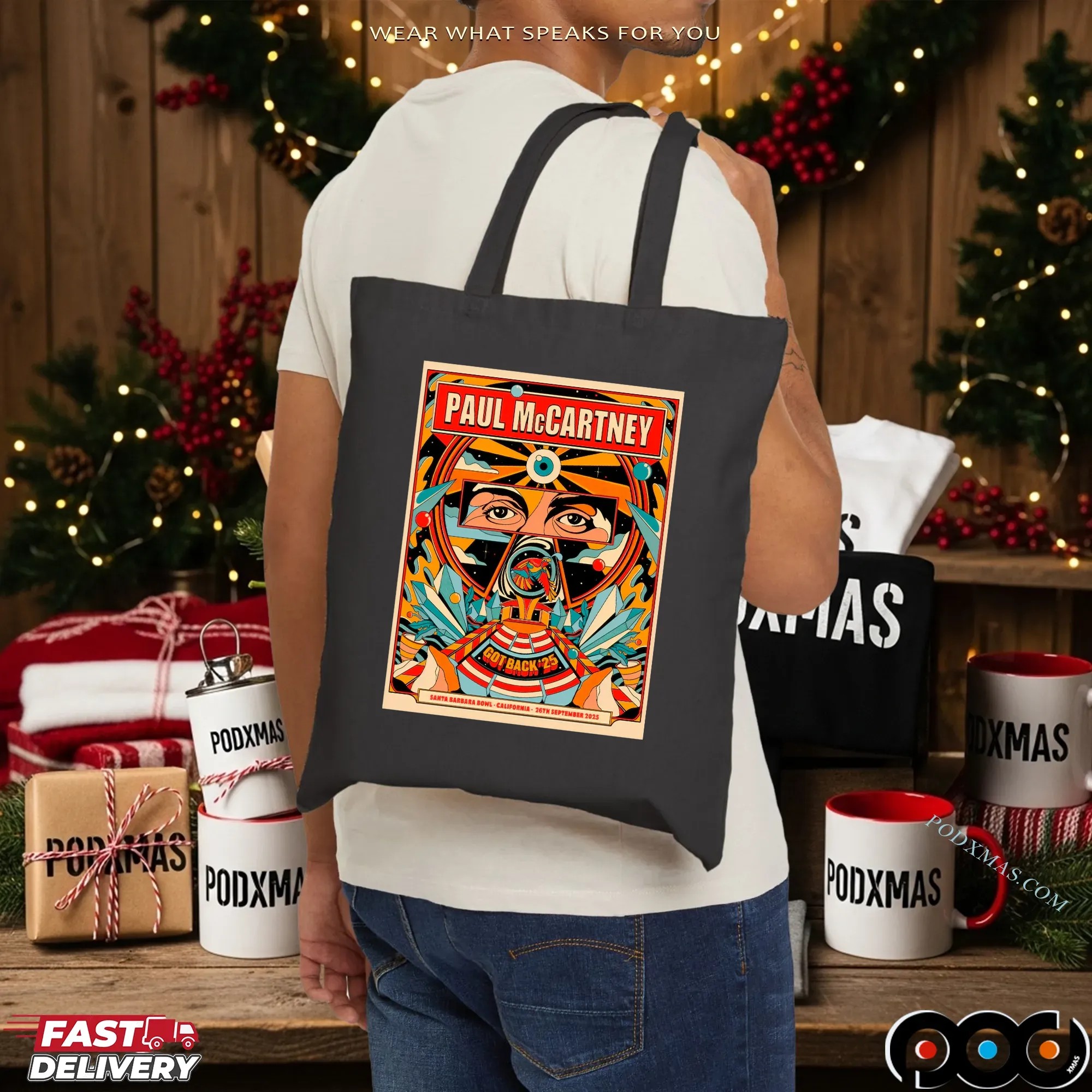 Paul McCartney Got Back Icon '25 Tour Santa Barbara Event T Shirt