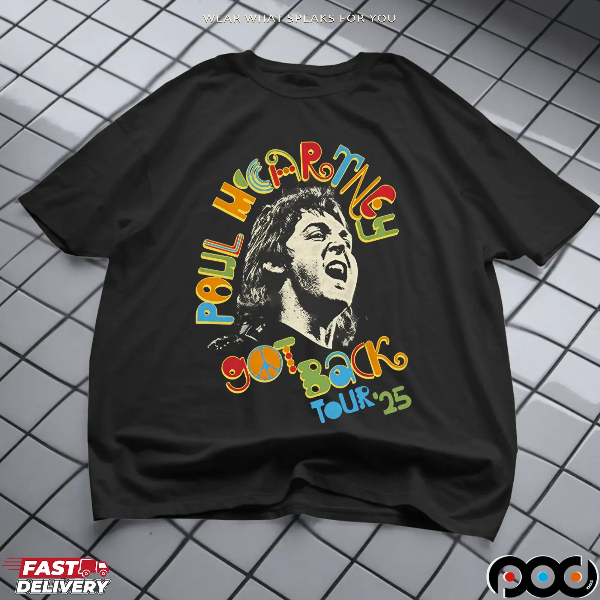 Paul McCartney Got Back Tour 2025 Graphic T Shirt