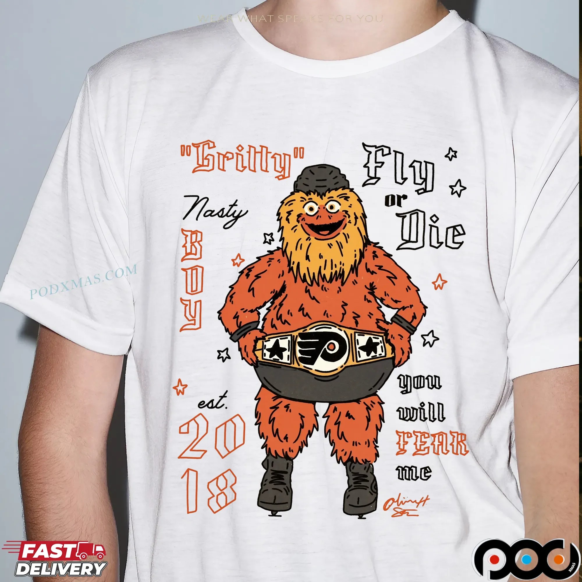 Philadelphia Flyers Gritty Fly Or Die You Will Fear Me Est 2018 T Shirt Philadelphia Flyers Gritty Fly Or Die You Will Fear Me Est 2018 T Shirt