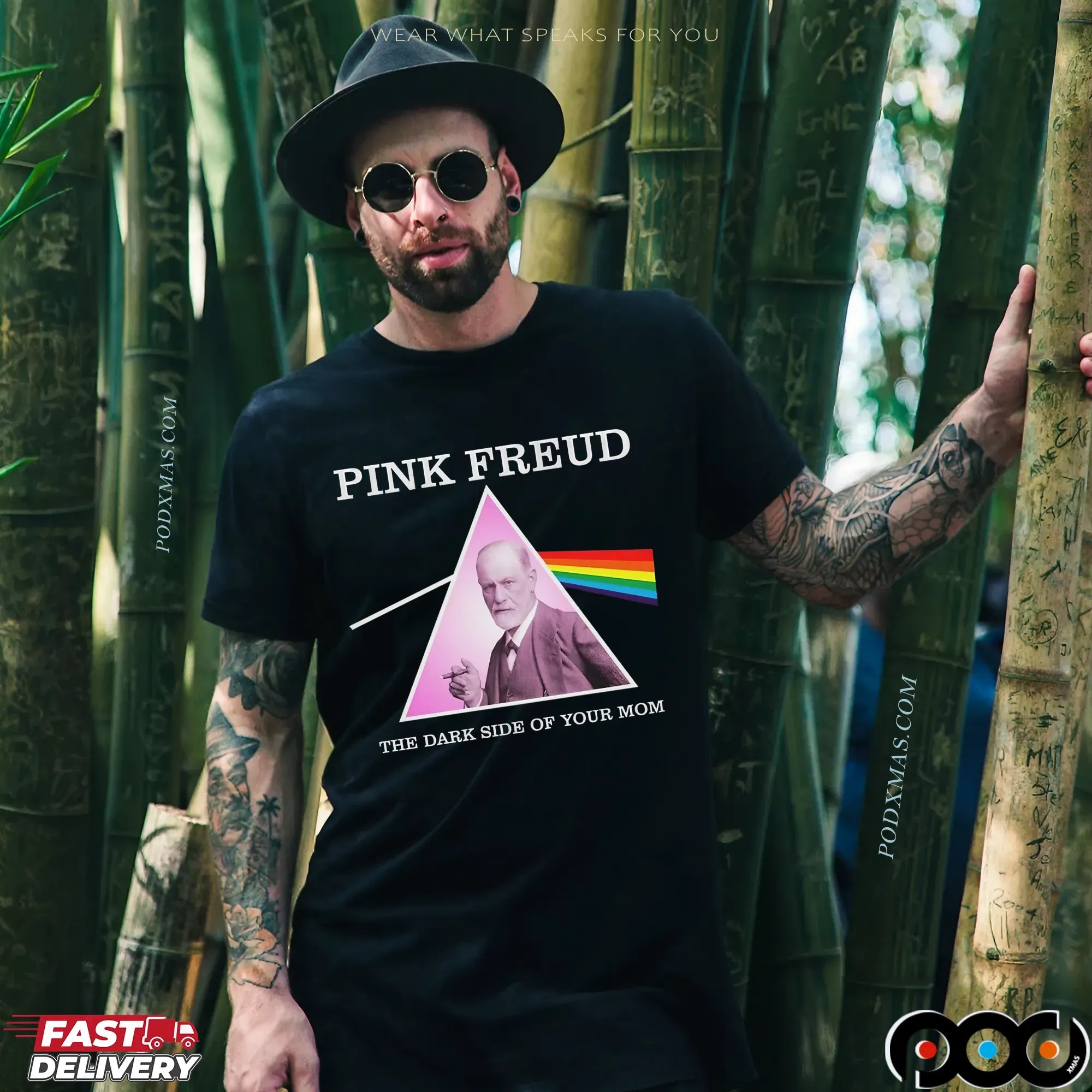 Pink Freud Dark Side Of Your Mom Pink Floyd Parody T Shirt