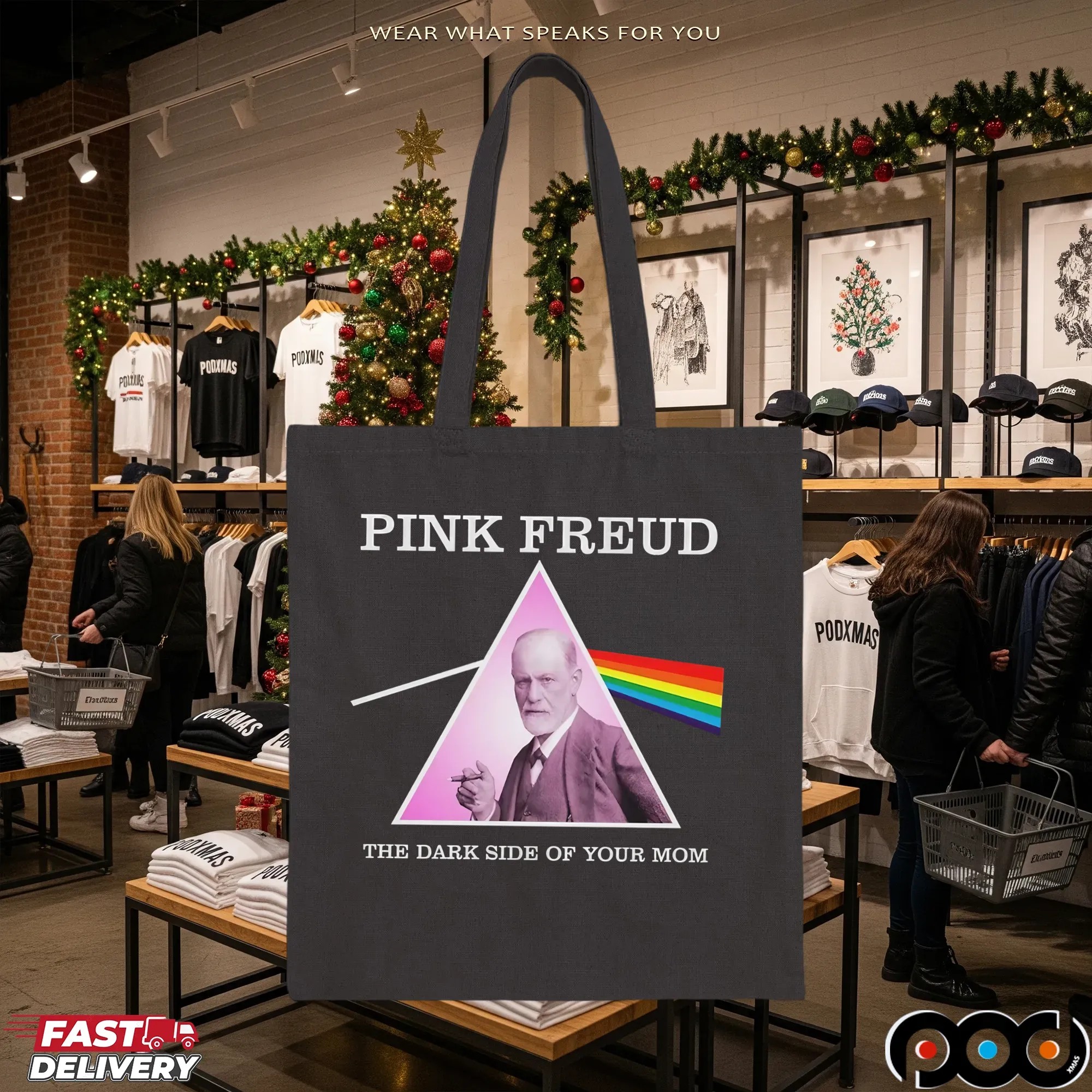 Pink Freud Dark Side Of Your Mom Pink Floyd Parody T Shirt