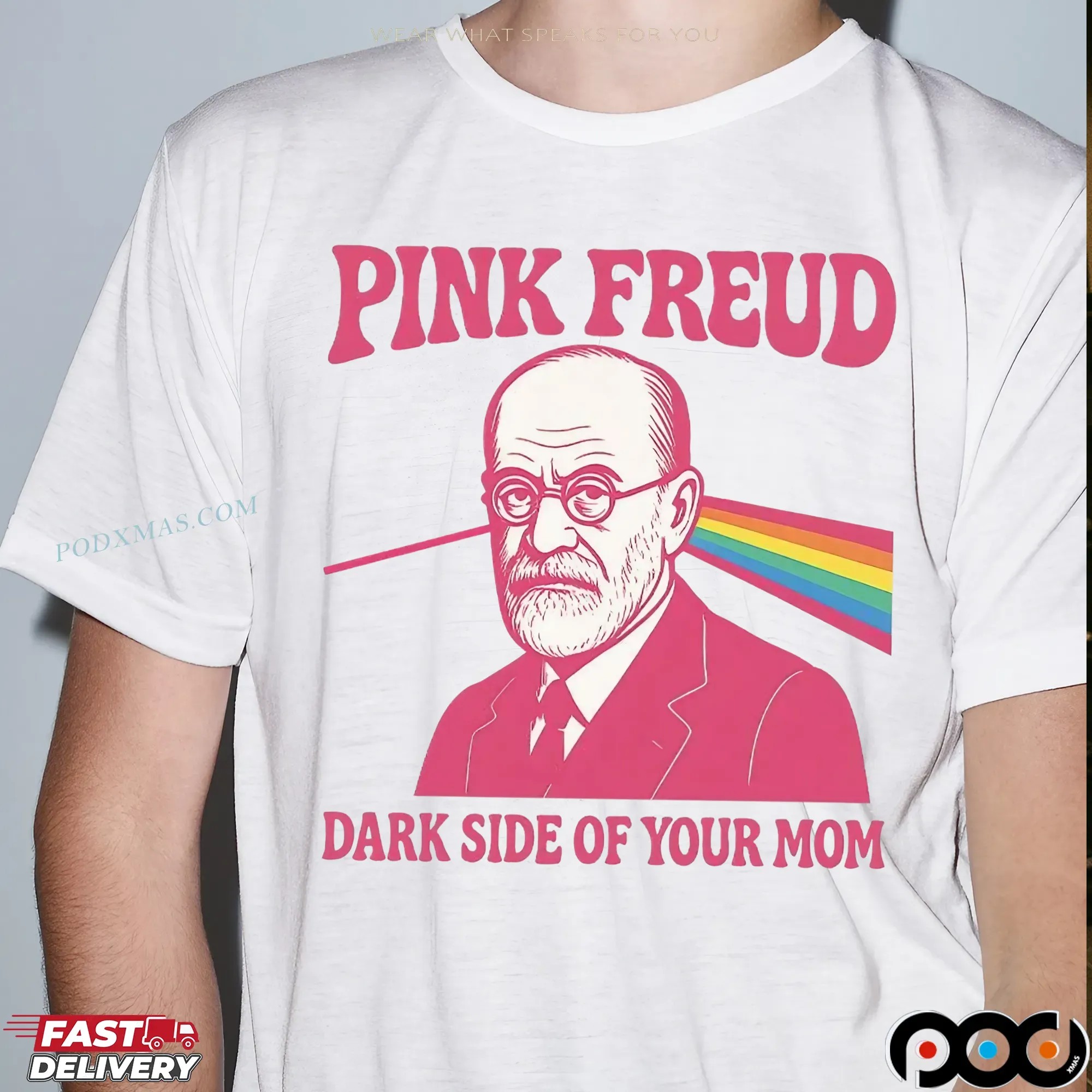 Pink Freud Dark Side Of Your Mom Rainbow Meme T Shirt