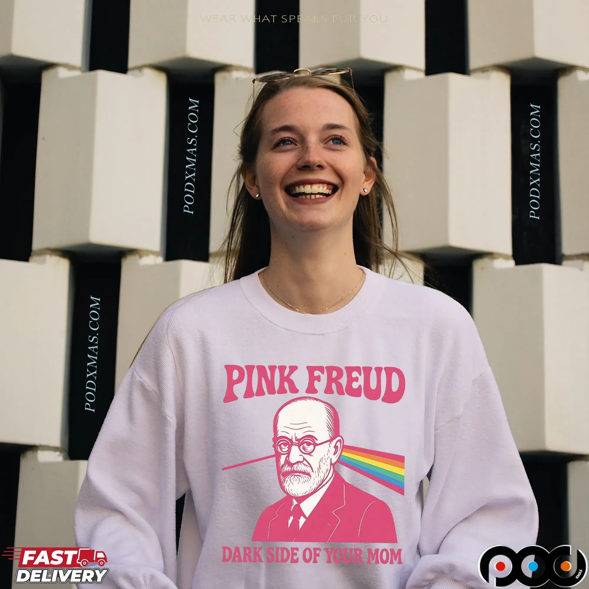 Pink Freud Dark Side Of Your Mom Rainbow Meme T Shirt