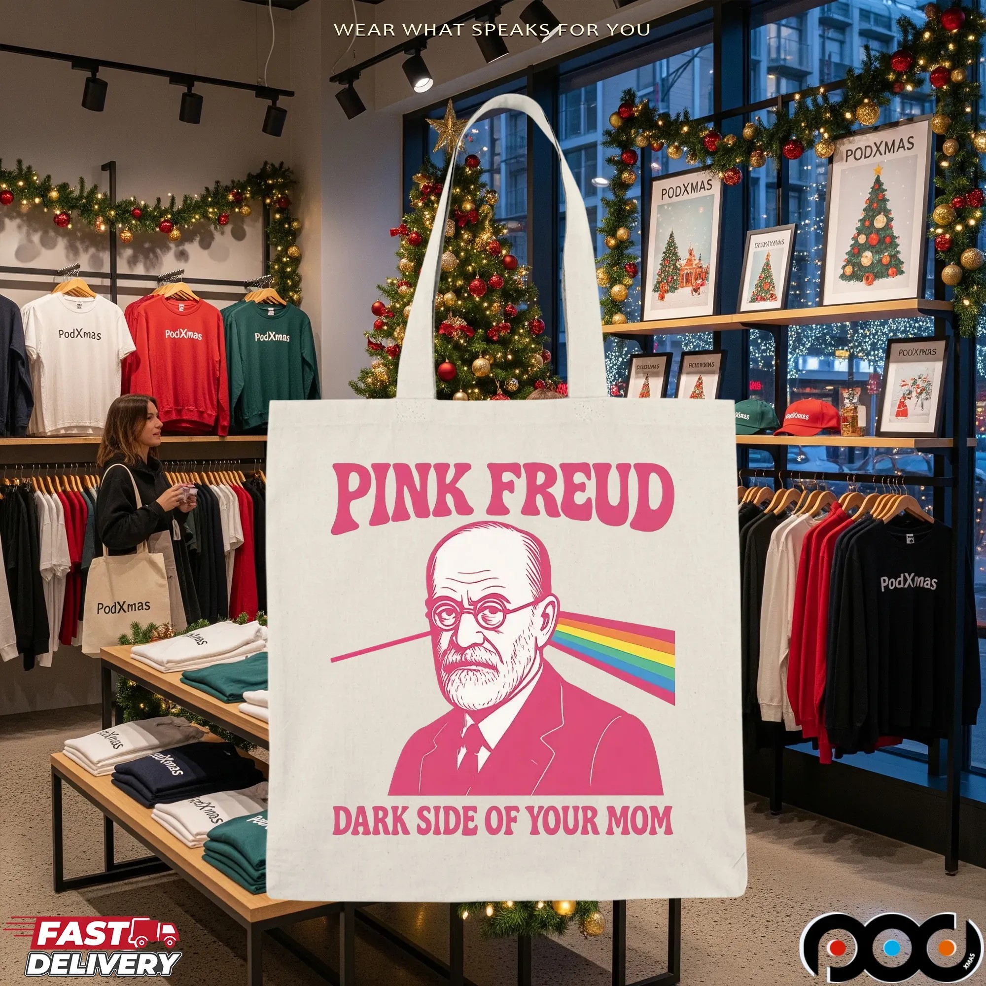Pink Freud Dark Side Of Your Mom Rainbow Meme T Shirt