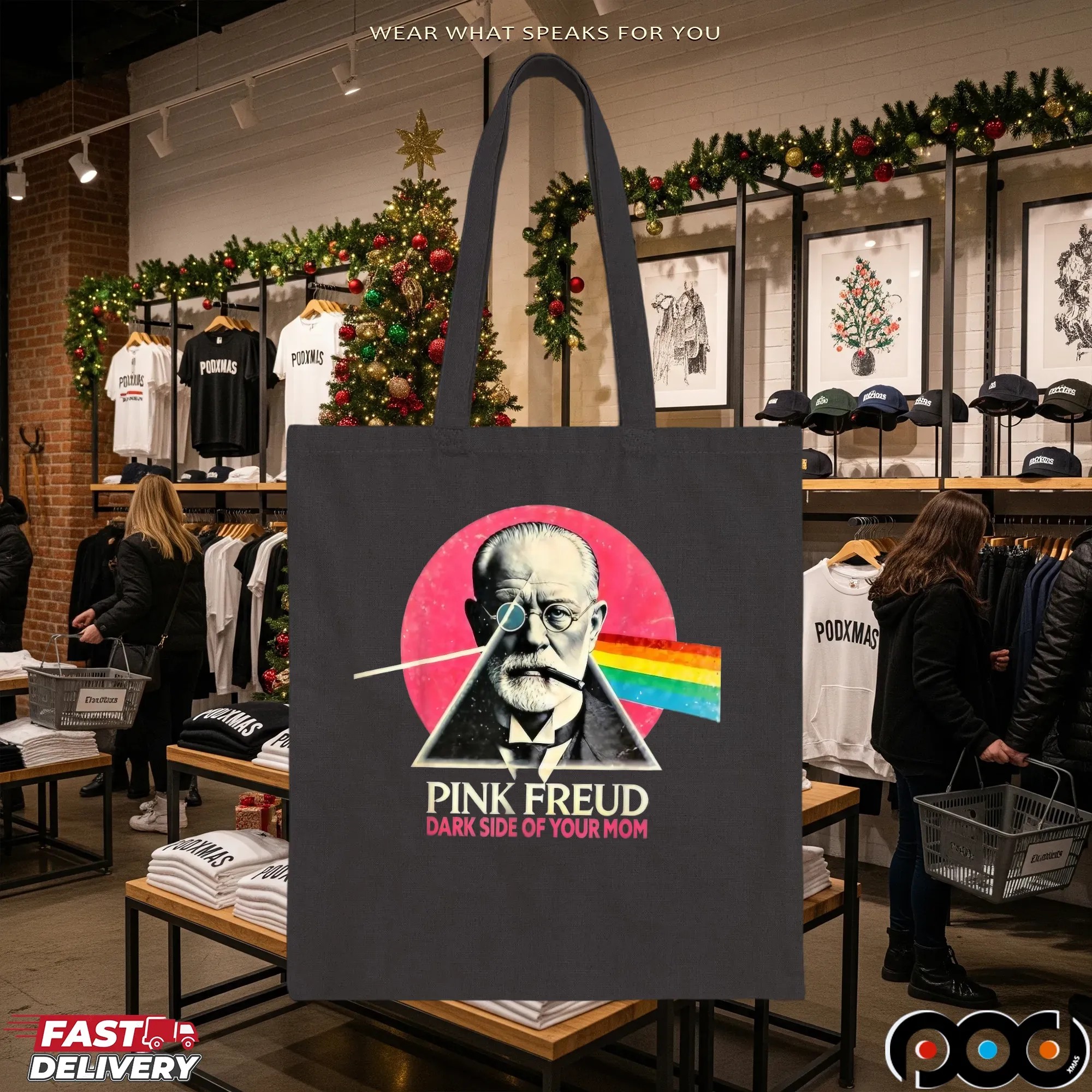 Pink Freud Dark Side of Your Mom Psychology Graphic T Shirt