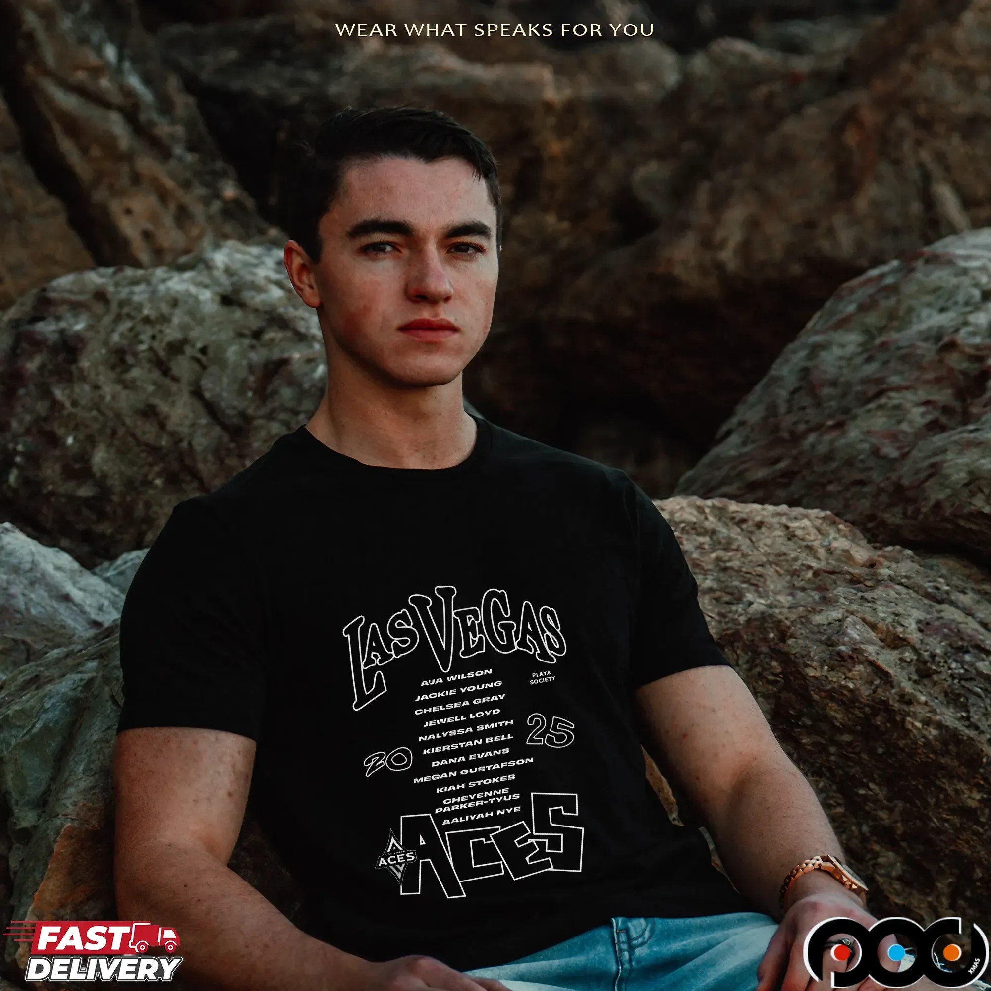 Playa Society 2025 WNBA Champs Roster T-Shirt_2