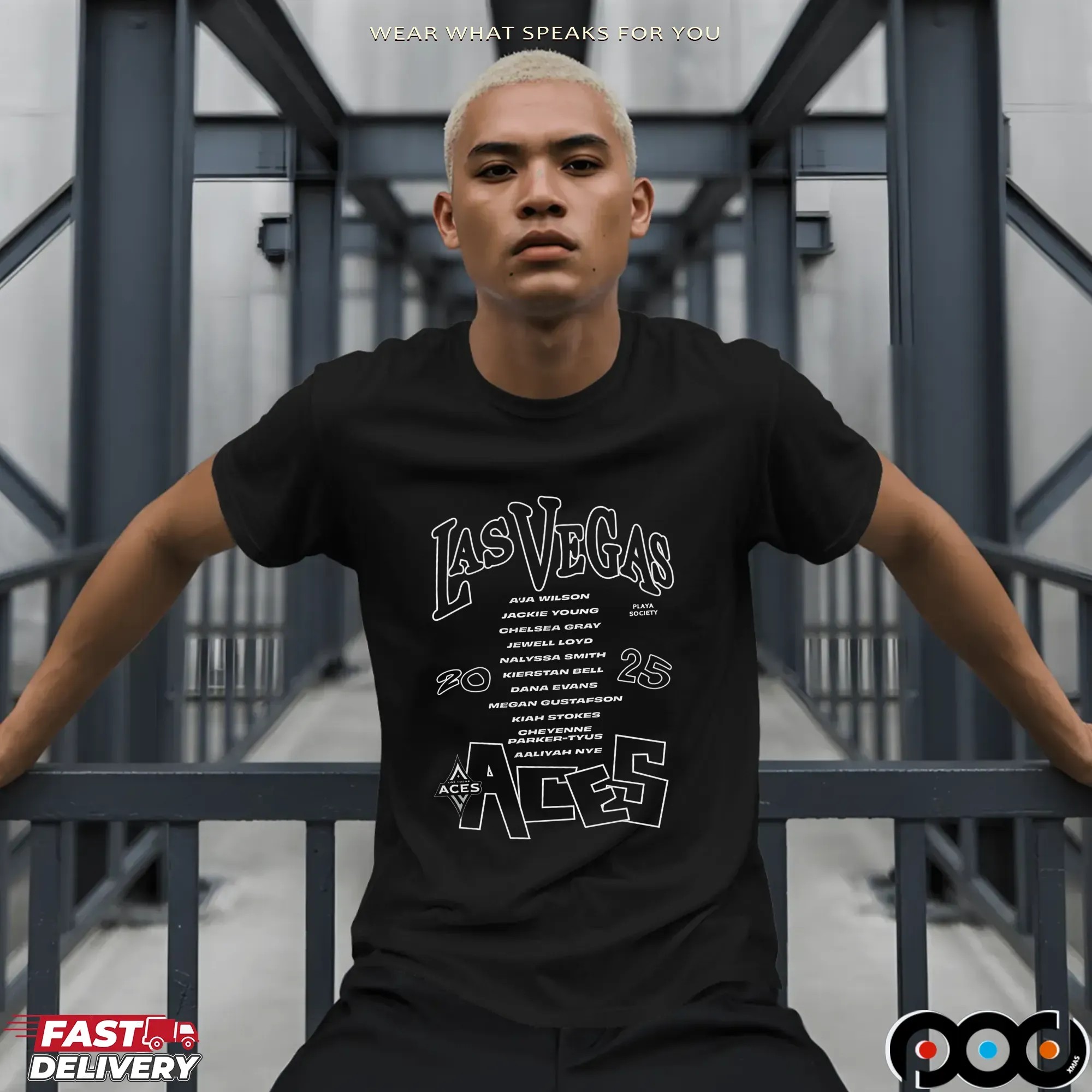 Playa Society 2025 WNBA Champs Roster T-Shirt_2