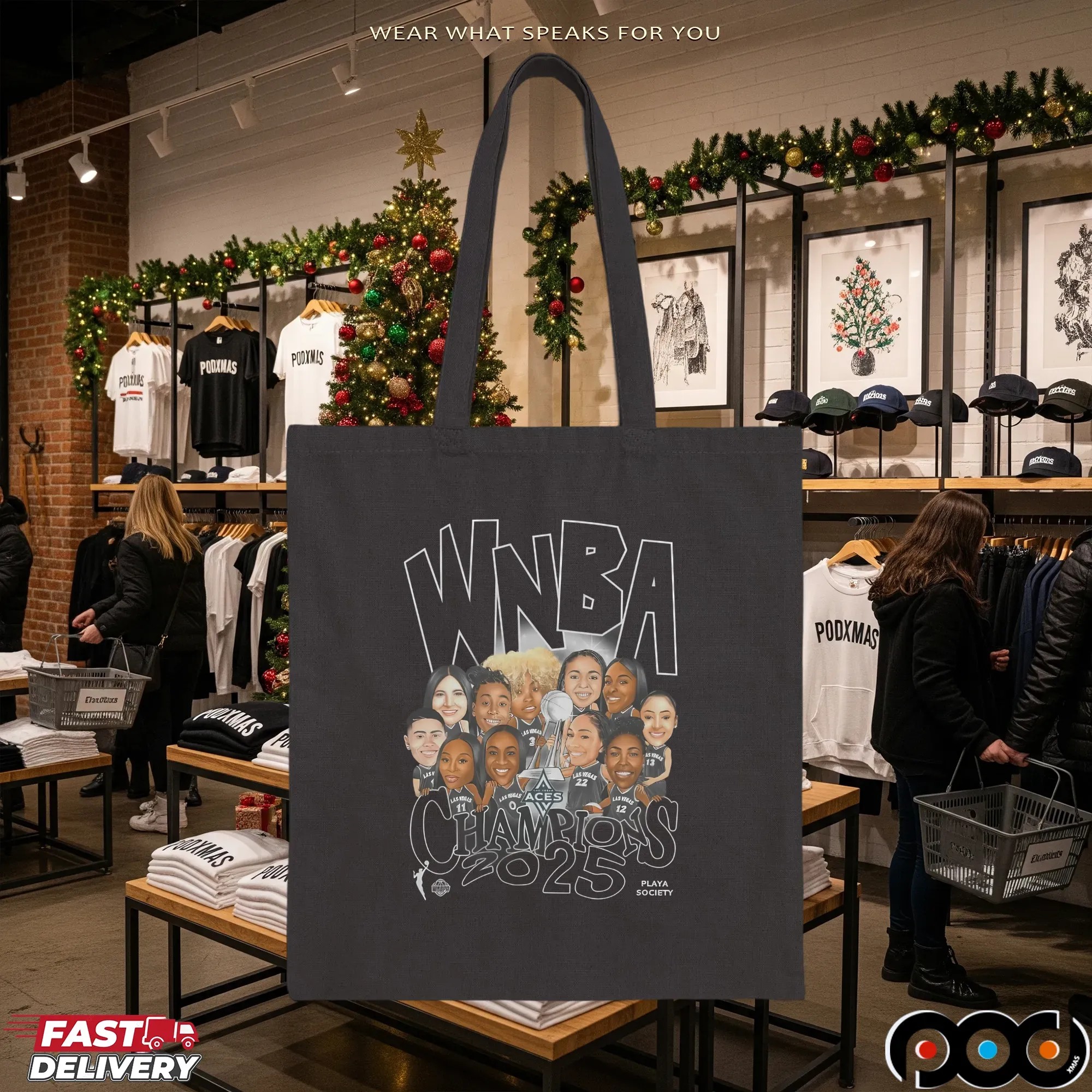 Playa Society 2025 WNBA Champs Roster T-Shirt