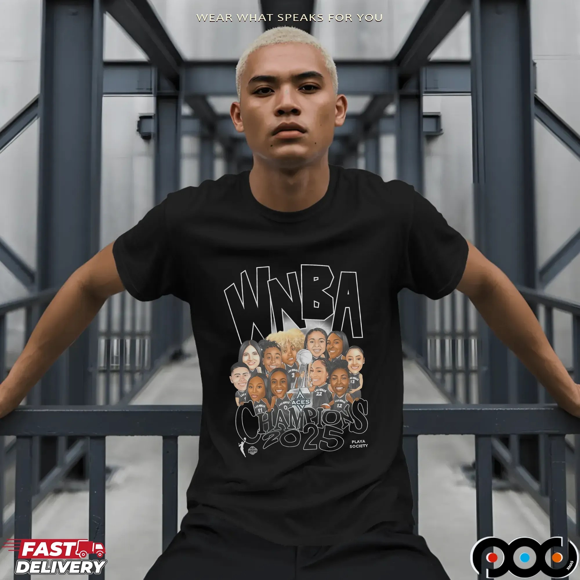 Playa Society 2025 WNBA Champs Roster T-Shirt