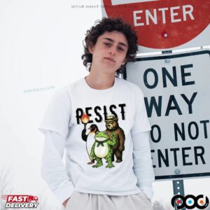Portland Frog Resist Animals Protest Art Penguin Frog Bear T Shirt