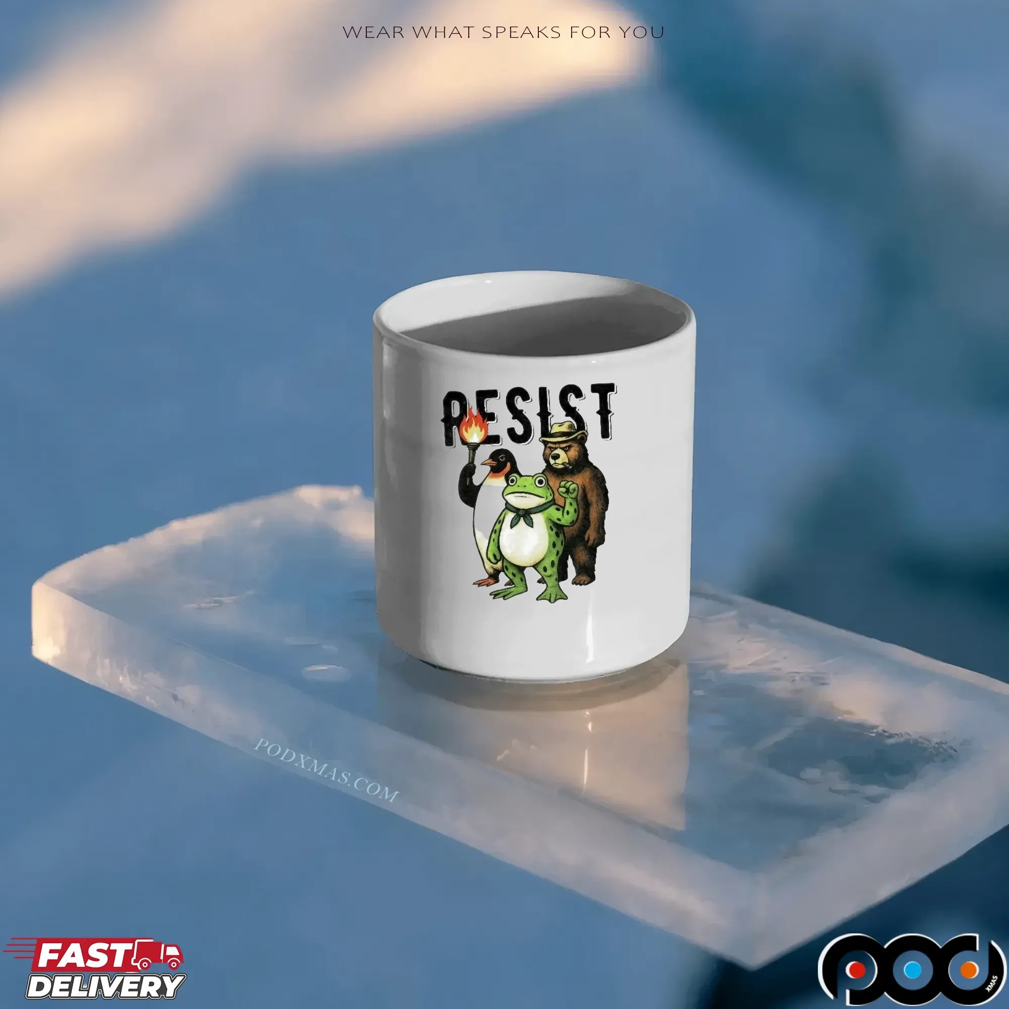 Portland Frog Resist Animals Protest Art Penguin Frog Bear T Shirt