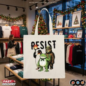 Portland Frog Resist Animals Protest Art Penguin Frog Bear T Shirt