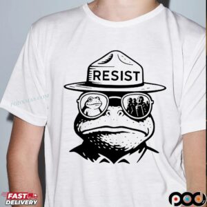 Portland Frog Resist Bear T Shirt