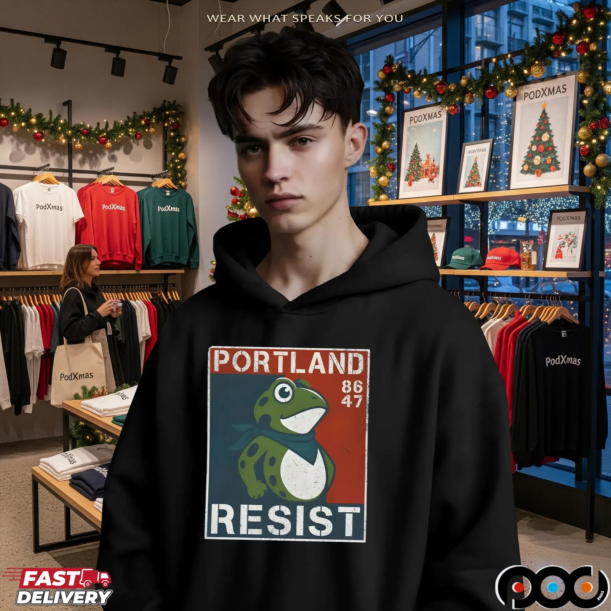 Portland Resist 8647 Frog T Shirt