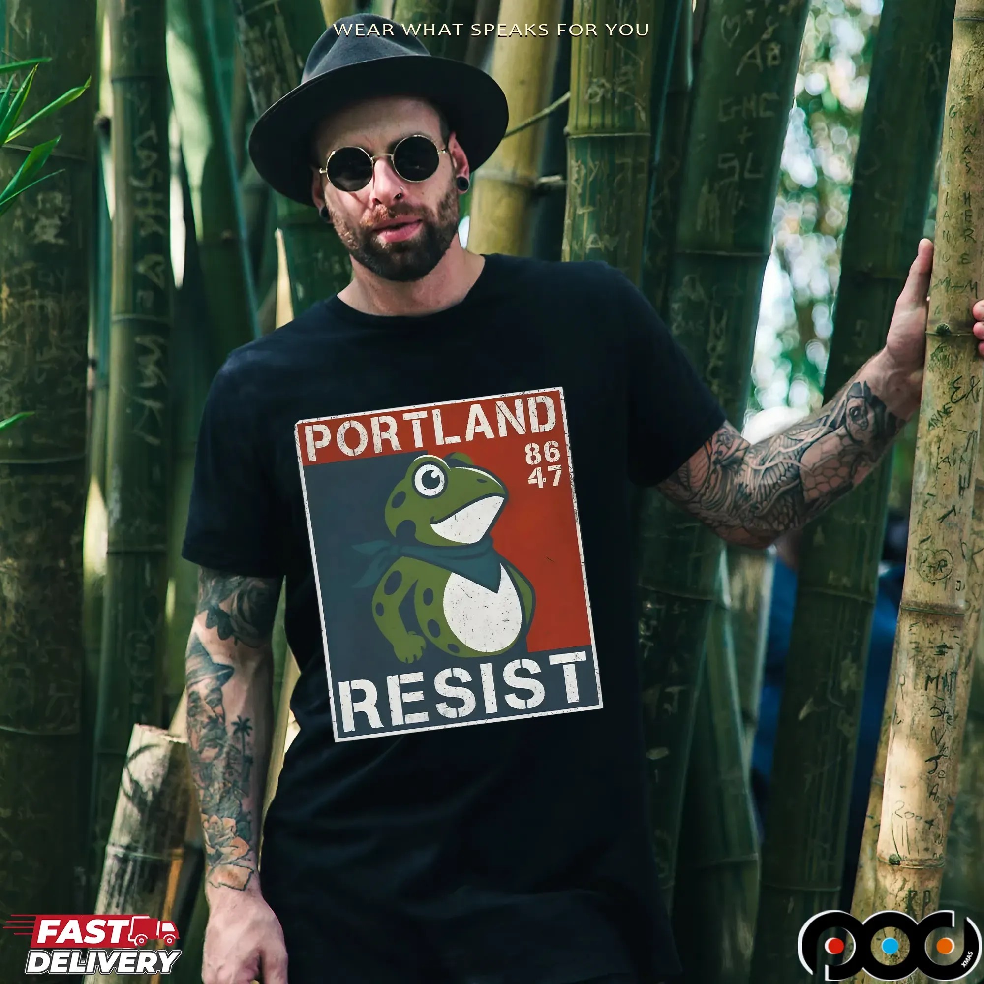 Portland Resist 8647 Frog T Shirt