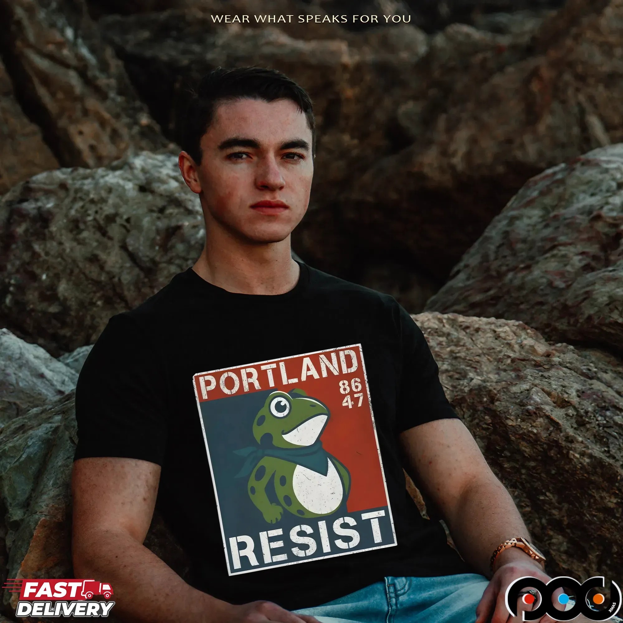 Portland Resist 8647 Frog T Shirt
