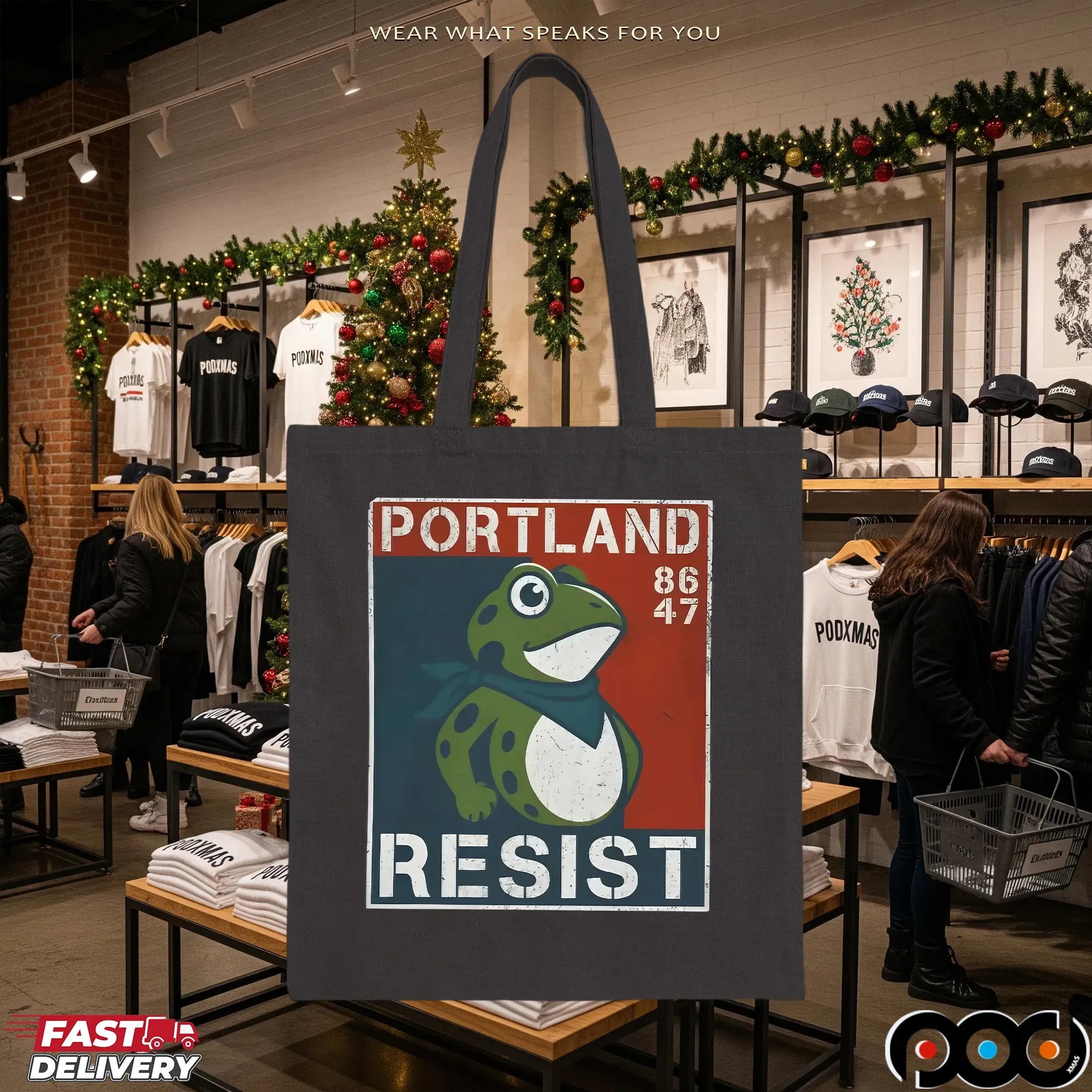 Portland Resist 8647 Frog T Shirt