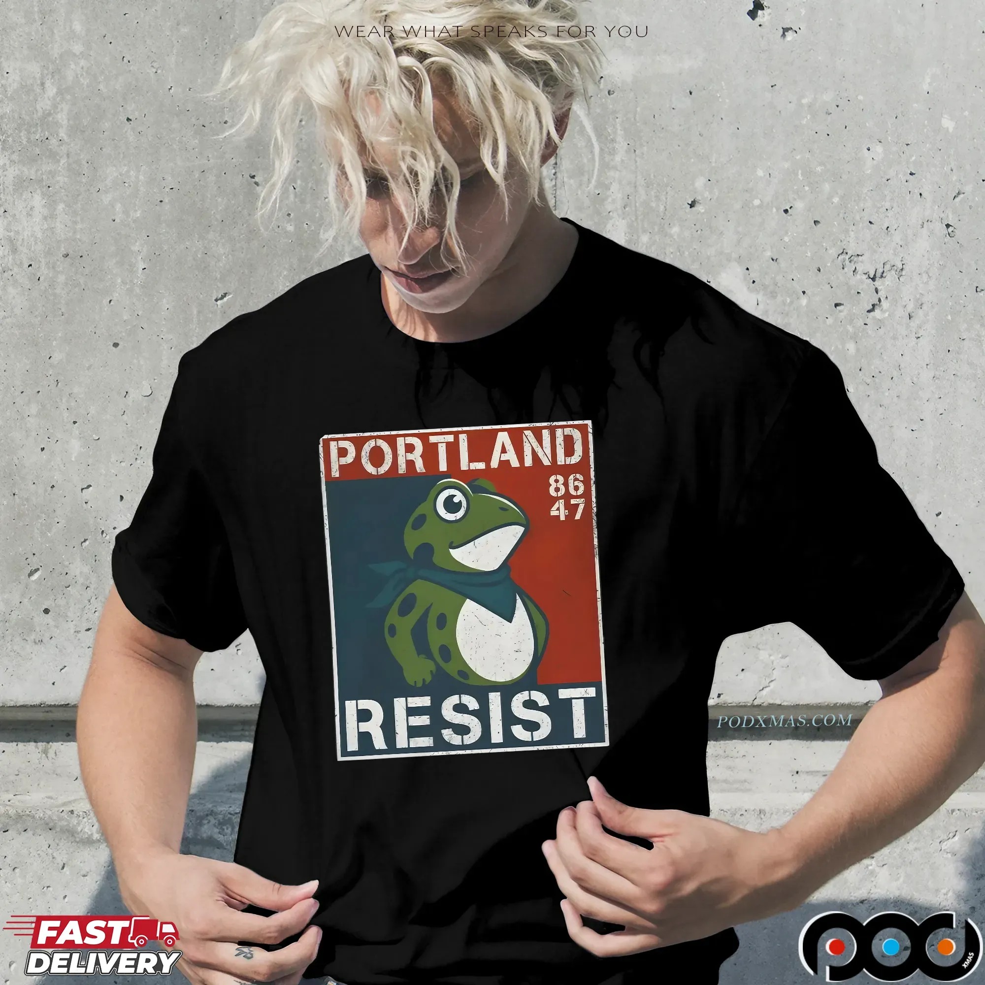 Portland Resist 8647 Frog T Shirt