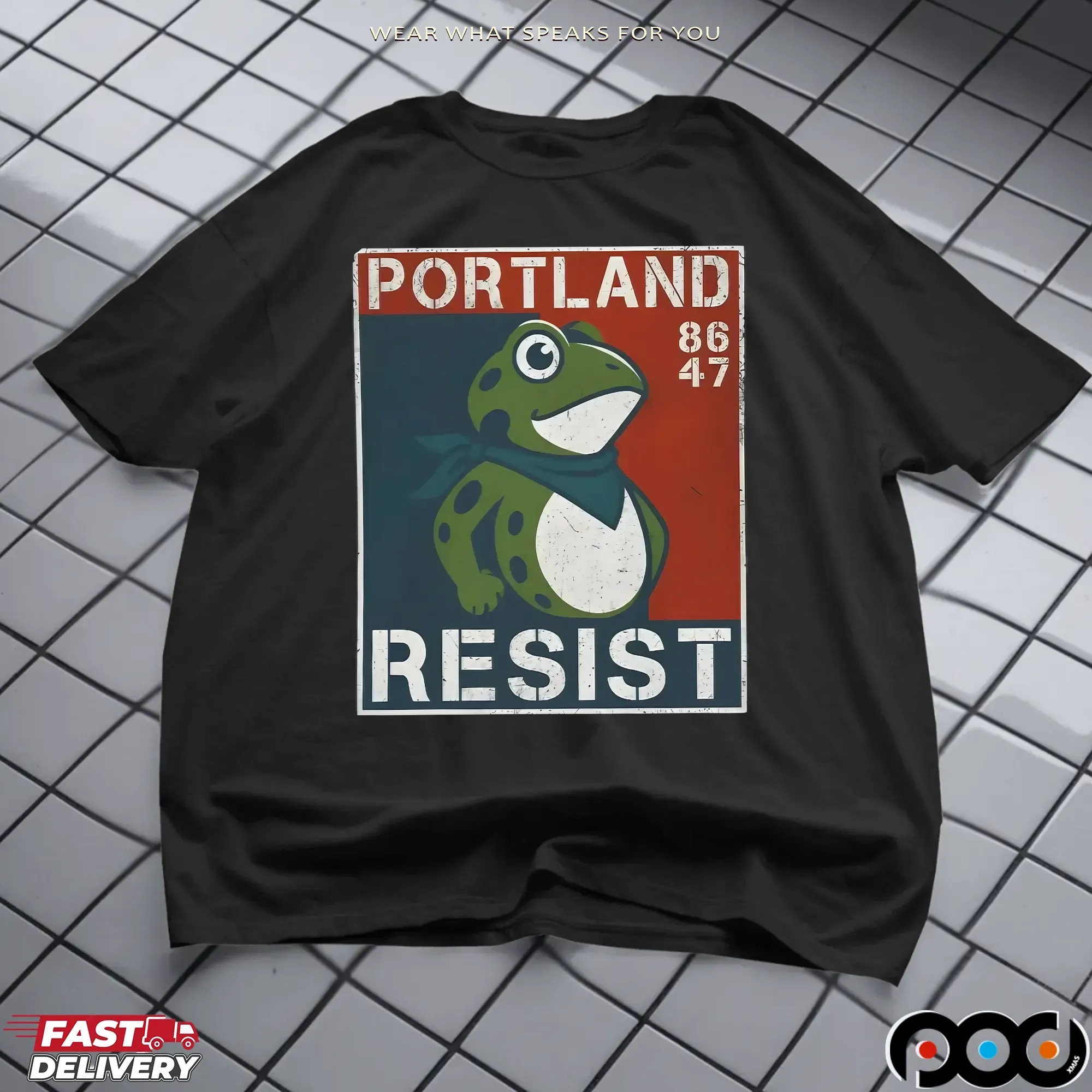 Portland Resist 8647 Frog T Shirt