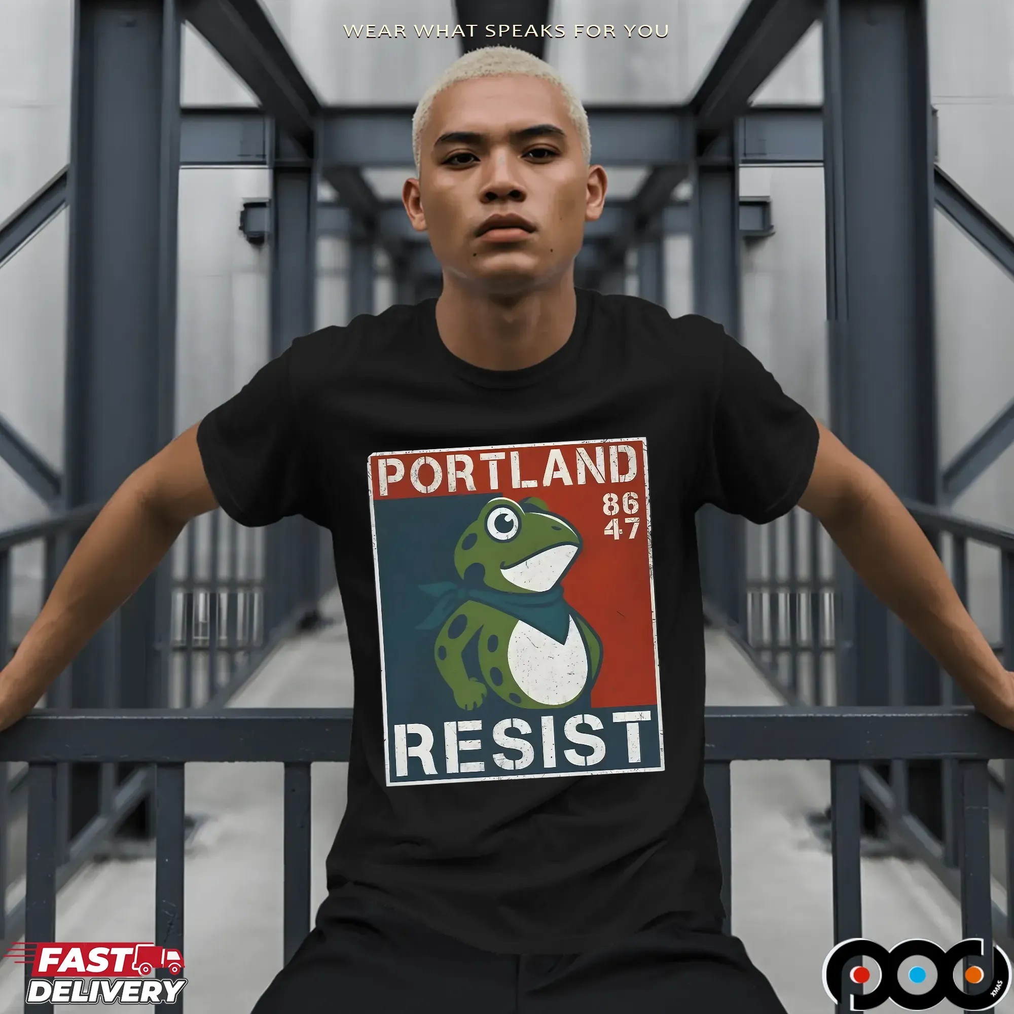 Portland Resist 8647 Frog T Shirt