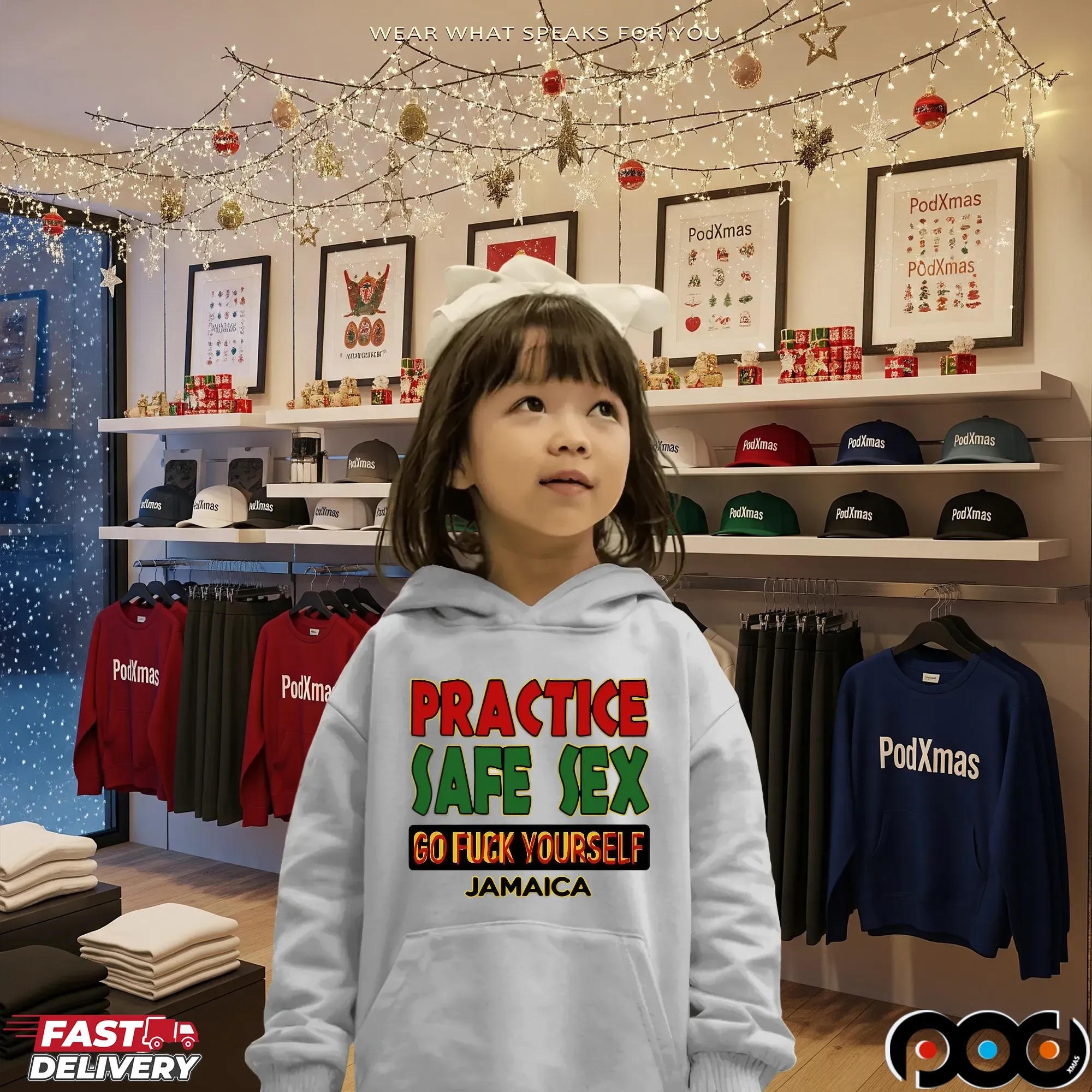 Practice Safe Sex Go Fuck Yourself Jamaica Bold Text T Shirt