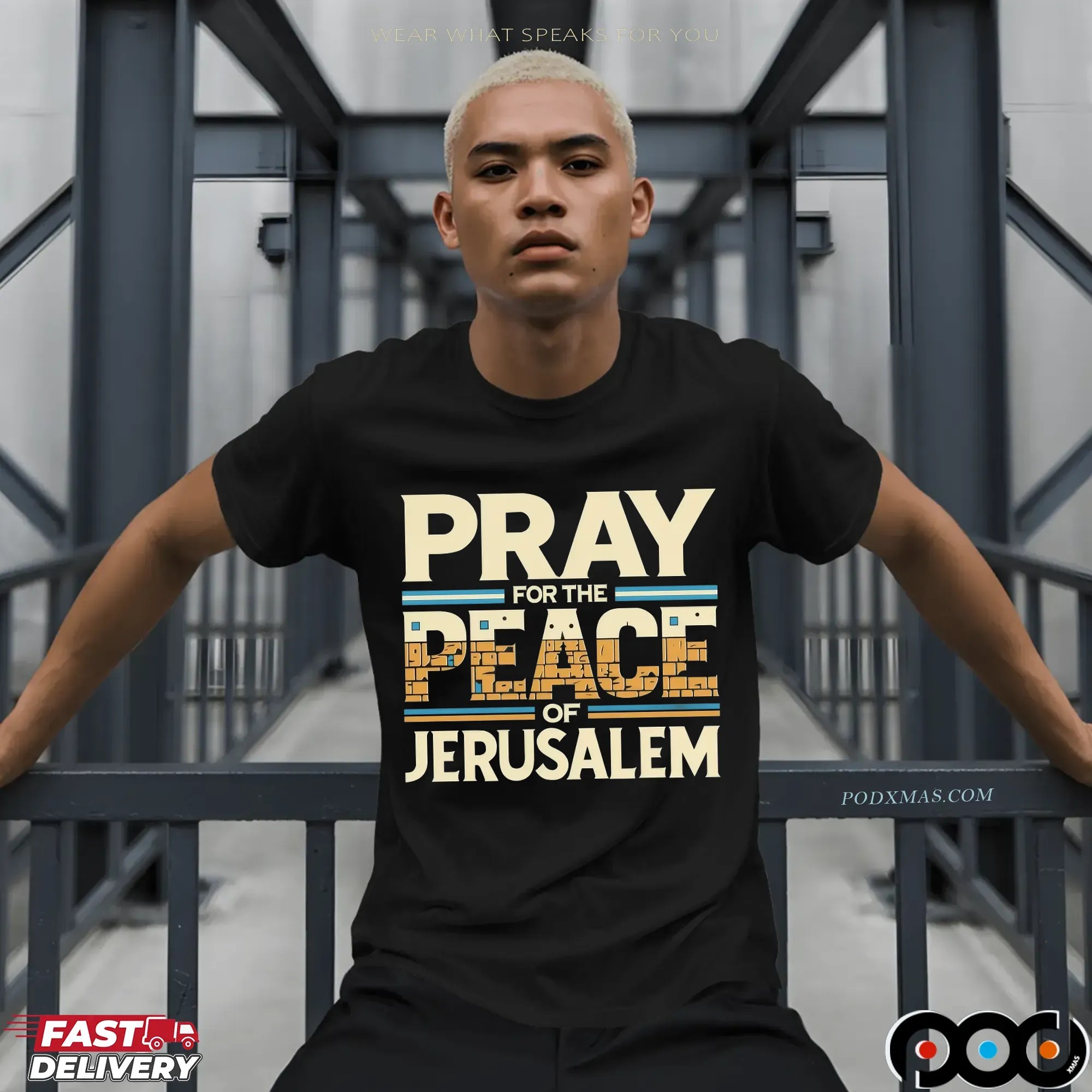 Pray For The Peace Of Jerusalem Graphic T Shirt
