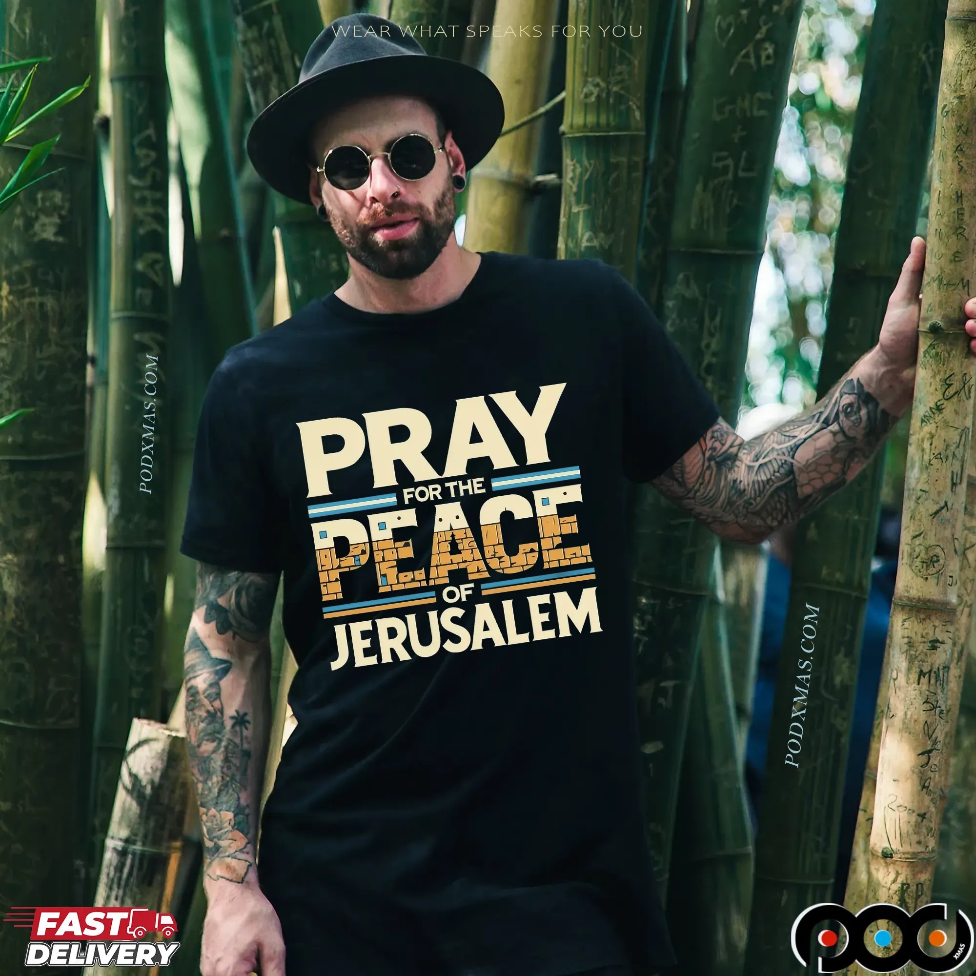 Pray For The Peace Of Jerusalem Graphic T Shirt