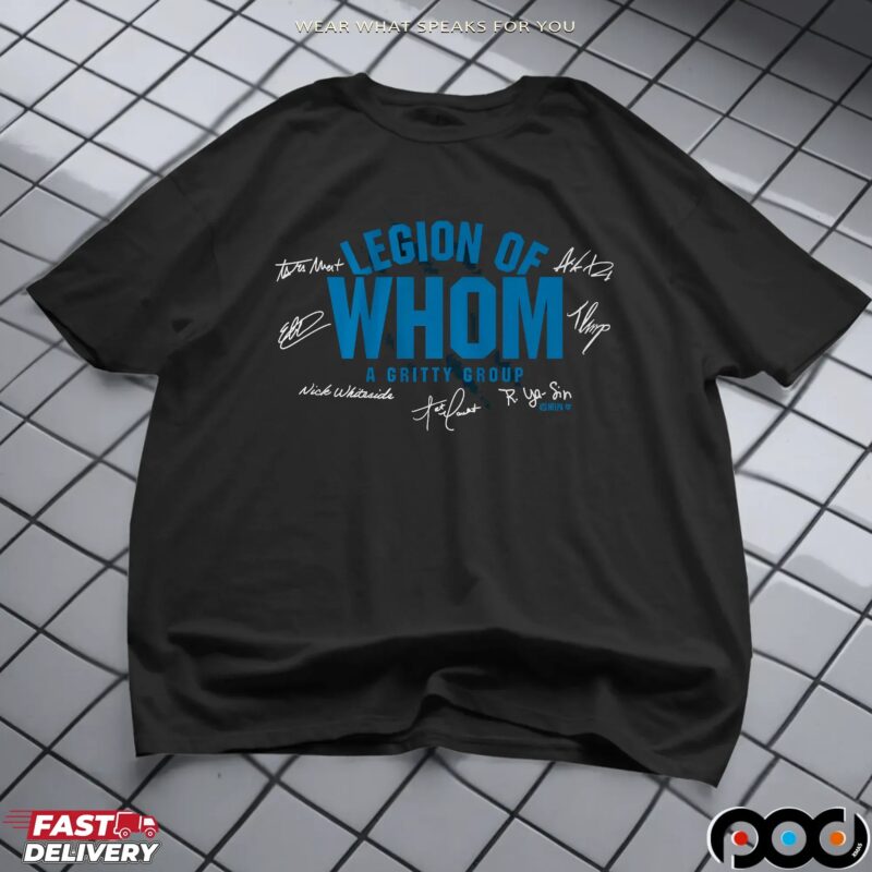 Detroit Lions Football Legion of Whom Signatures Graphic T Shirt
