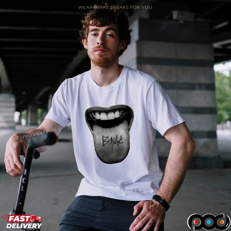 MGK Wearing Binge Tongue T Shirt