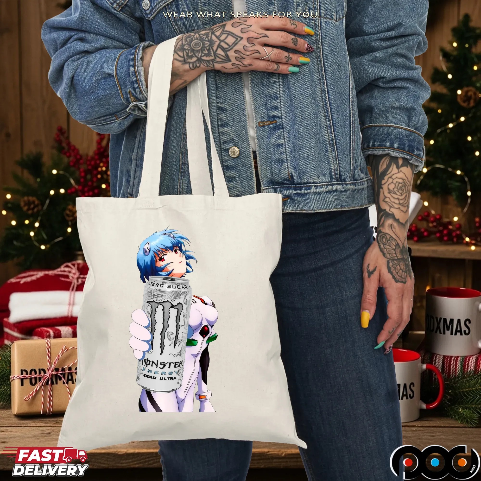Rei Ayanami Monster Energy Neon Genesis Evangelion Anime T Shirt
