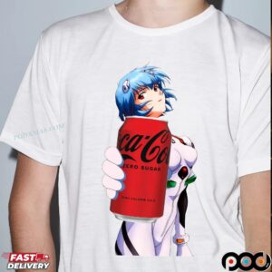 Rei Ayanami Neon Genesis Evangelion Anime Coca Cola Zero Sugar T Shirt