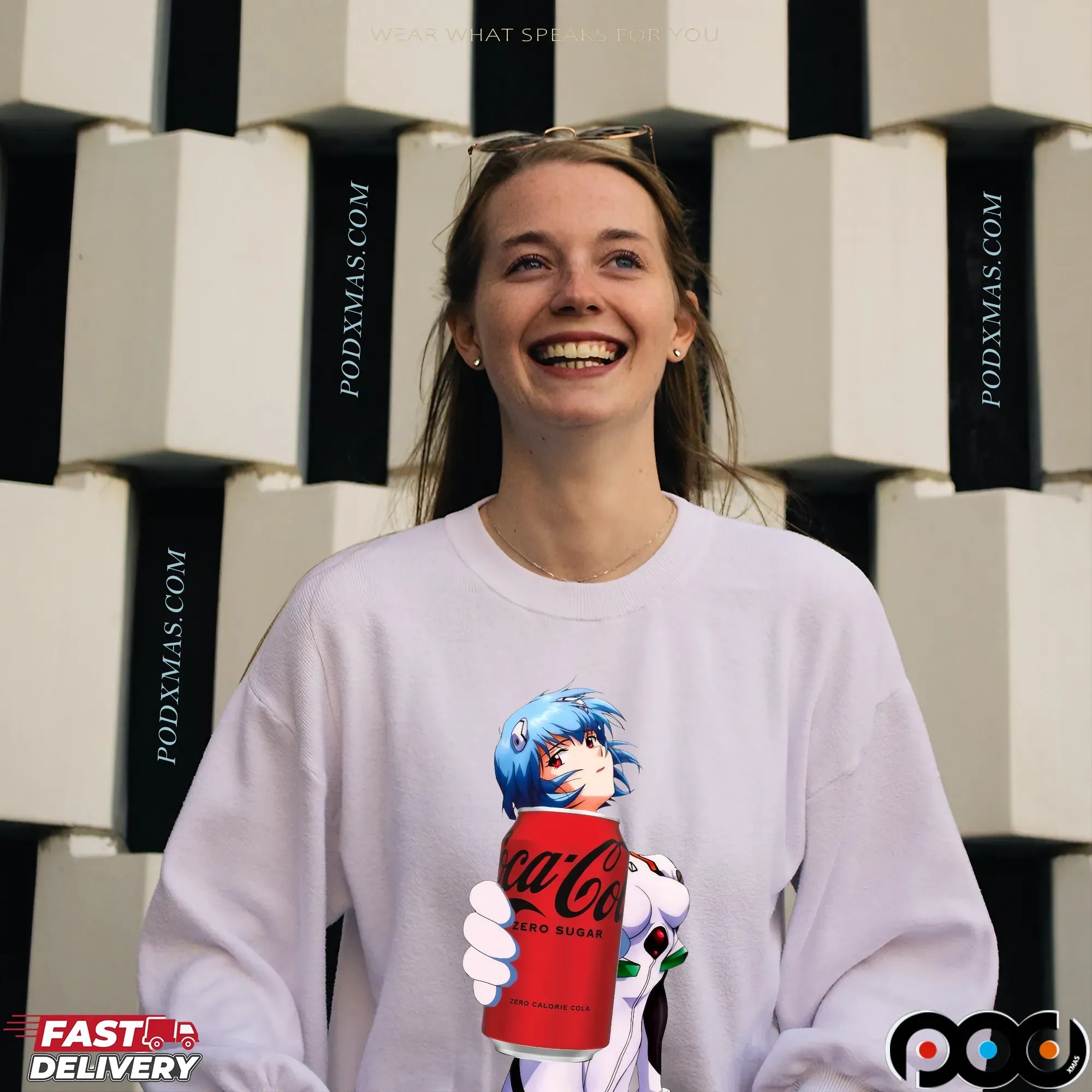 Rei Ayanami Neon Genesis Evangelion Anime Coca Cola Zero Sugar T Shirt