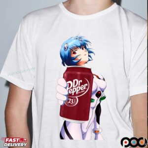 Rei Ayanami Neon Genesis Evangelion Anime Dr Pepper Parody T Shirt
