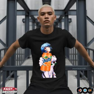 Rei Ayanami Orange Fanta Soft Drink Evangelion Anime T Shirt