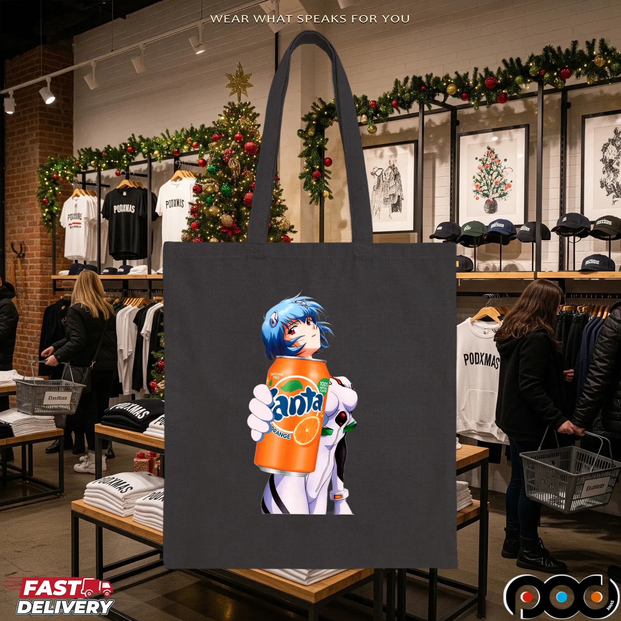 Rei Ayanami Orange Fanta Soft Drink Evangelion Anime T Shirt