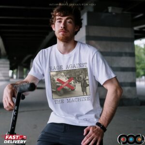 Resist Rage Against The Machine Vintage New York Woman Photo T Shirt