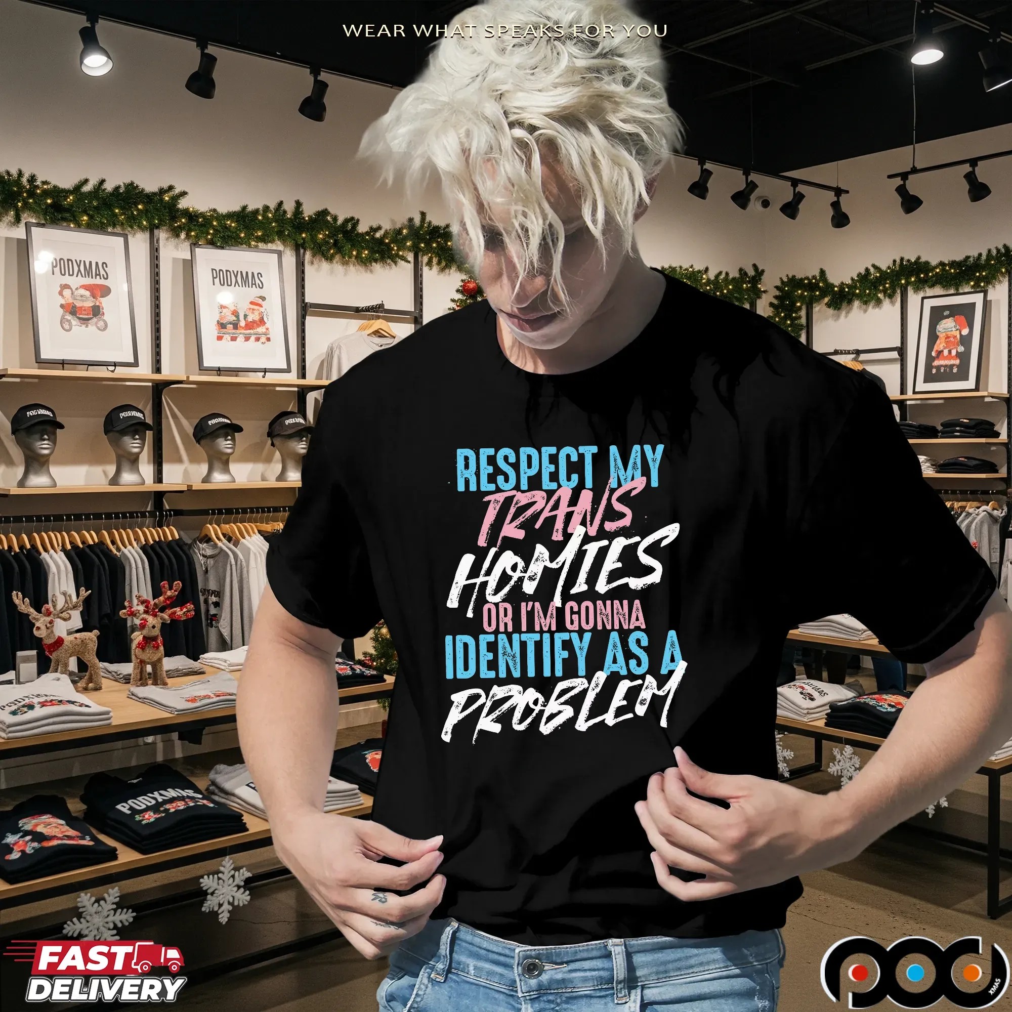 Respect My Trans Homies Or I'm Gonna Identify As A Problem Pride T Shirt