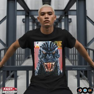 Retro Godzilla Face Kaiju Monster T Shirt