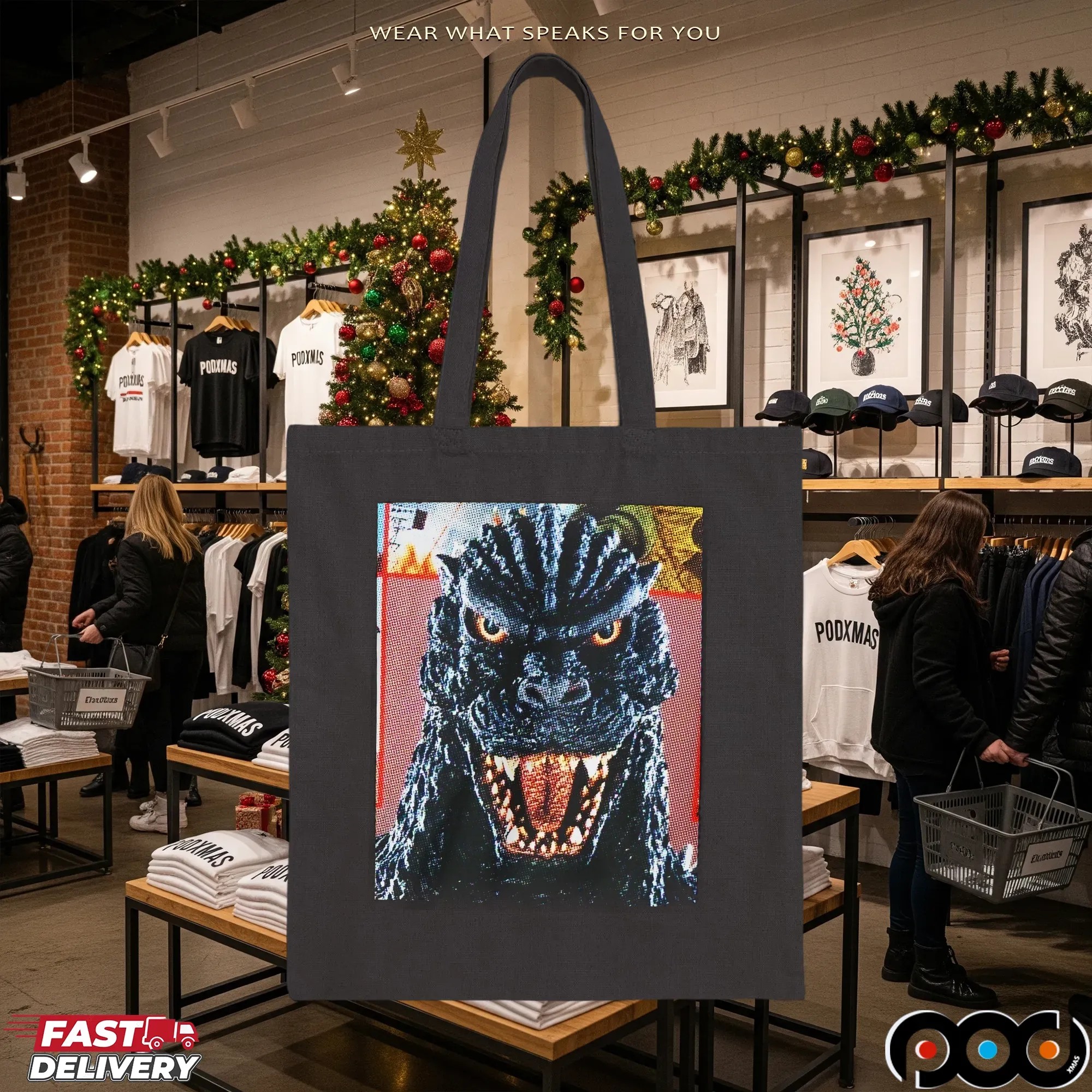 Retro Godzilla Face Kaiju Monster T Shirt