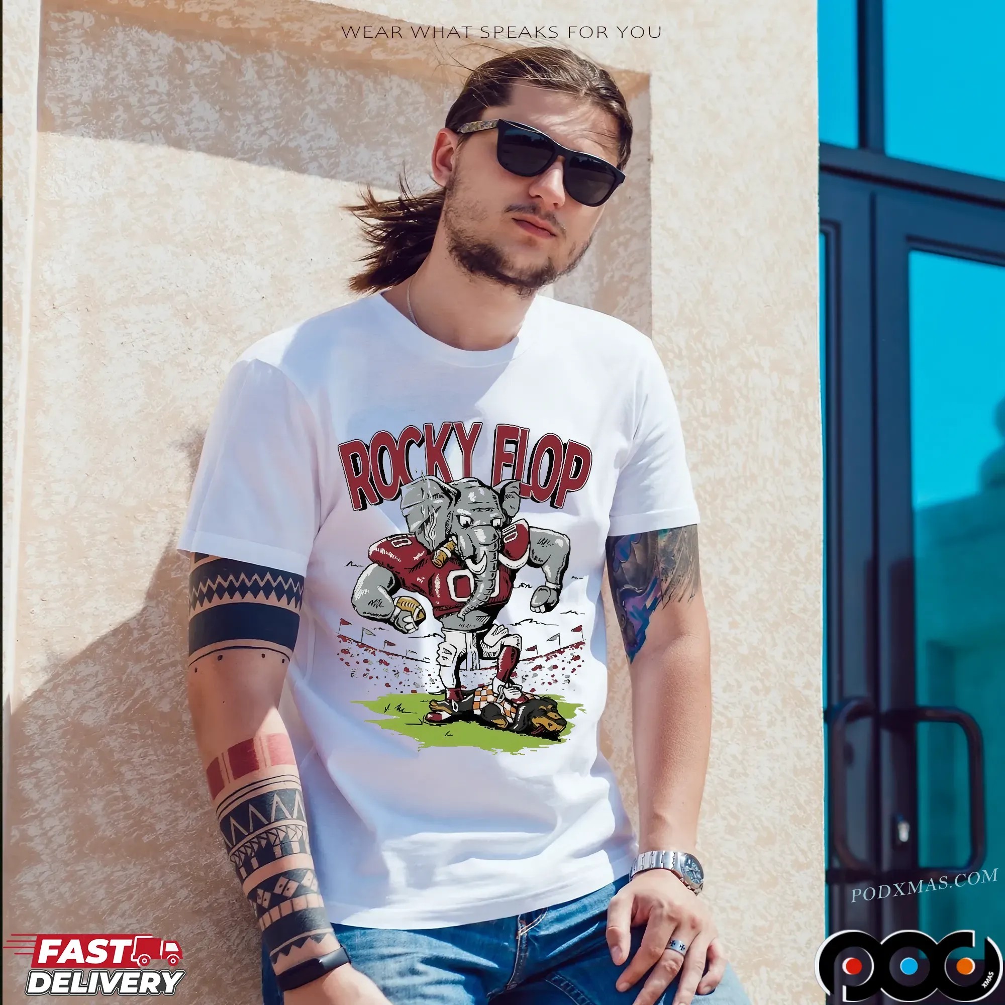 Rocky Flop Alabama Beat Tennessee Mascots T Shirt