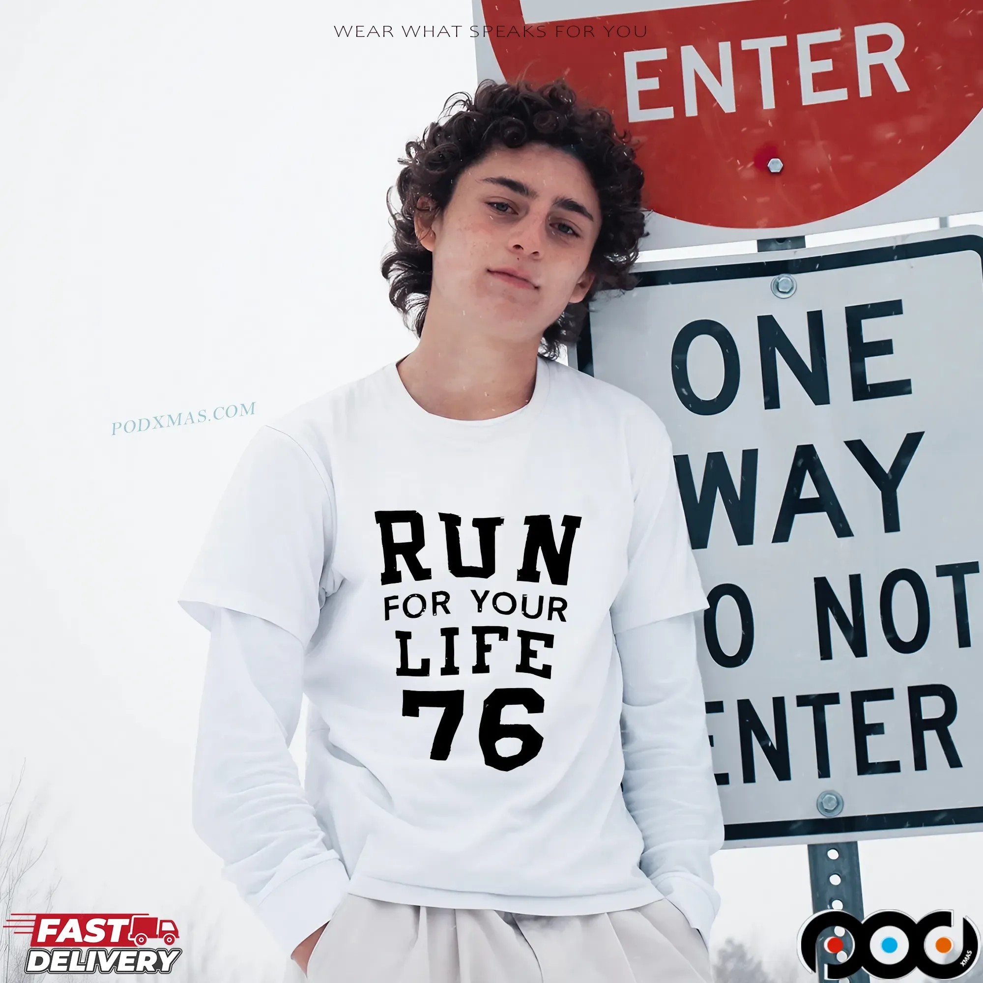 Run for your life 76 t shirt