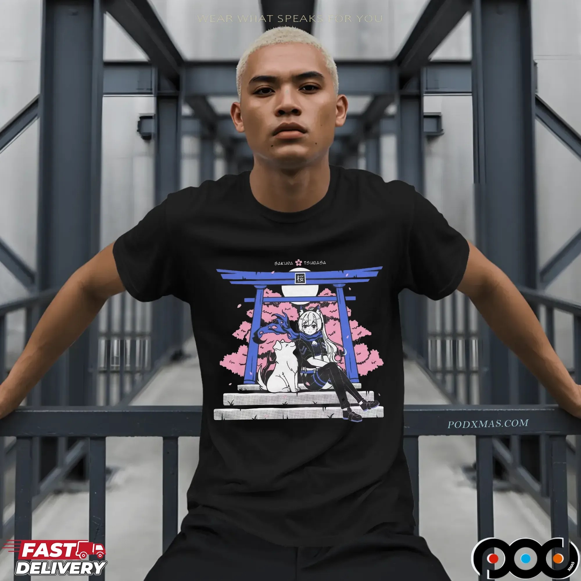 Sakura Tsubasa Blossom Viewing Graphic T Shirt