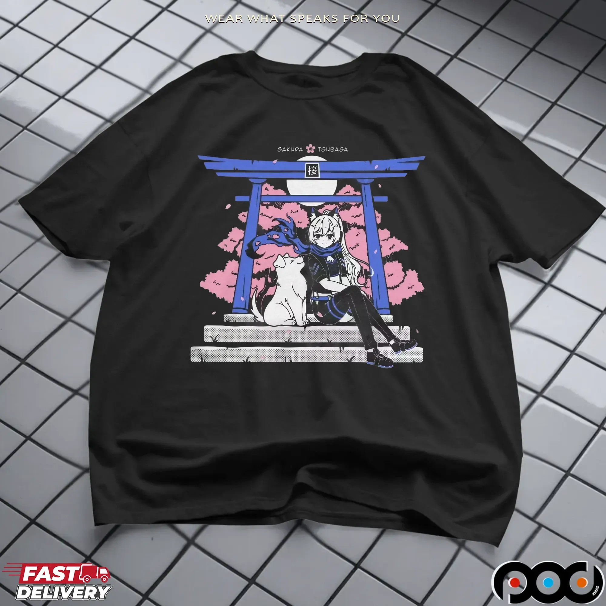 Sakura Tsubasa Blossom Viewing Graphic T Shirt